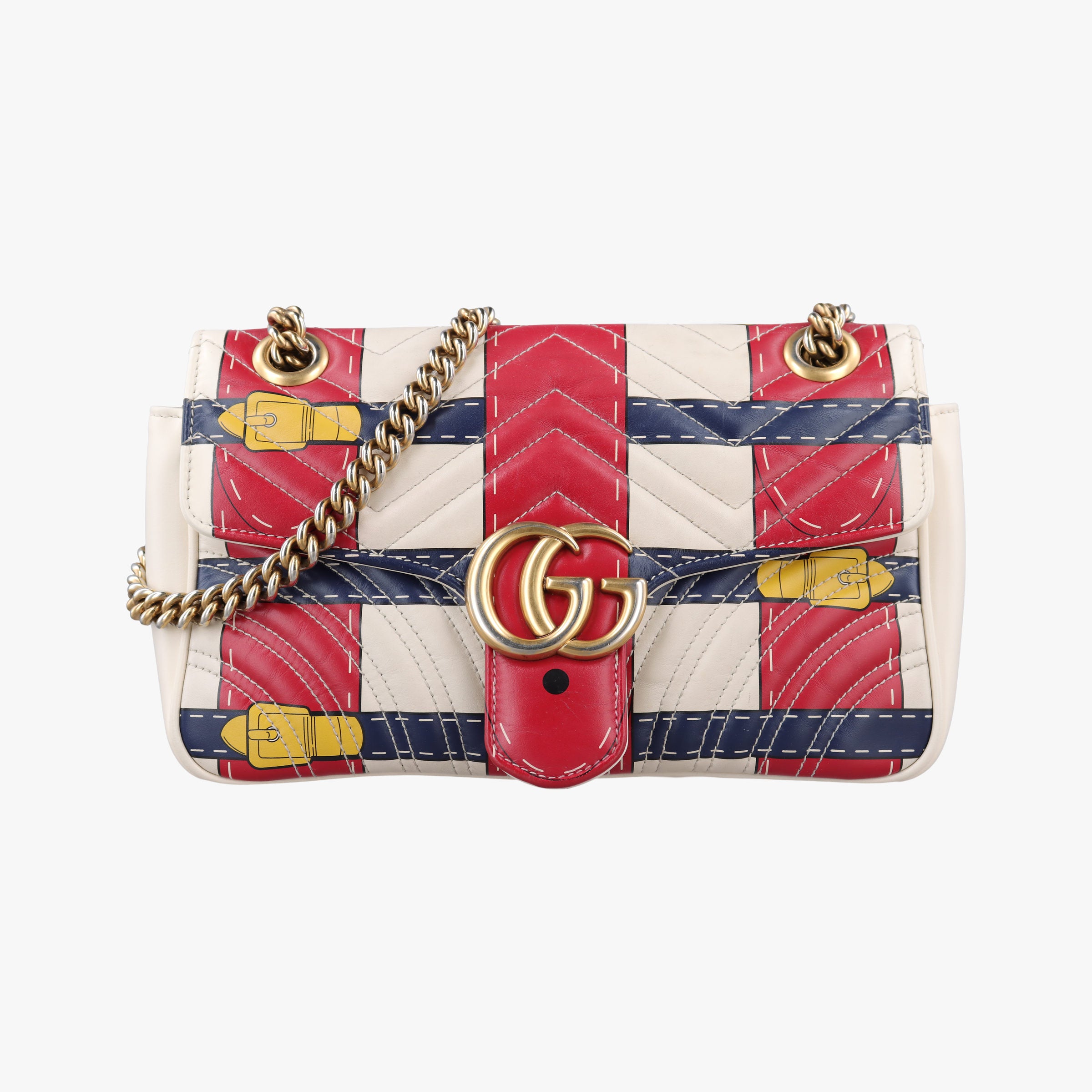 Pre-owned Gucci GG Marmont Multicolour Leather 443496 shoulderbag | stylenewstar
