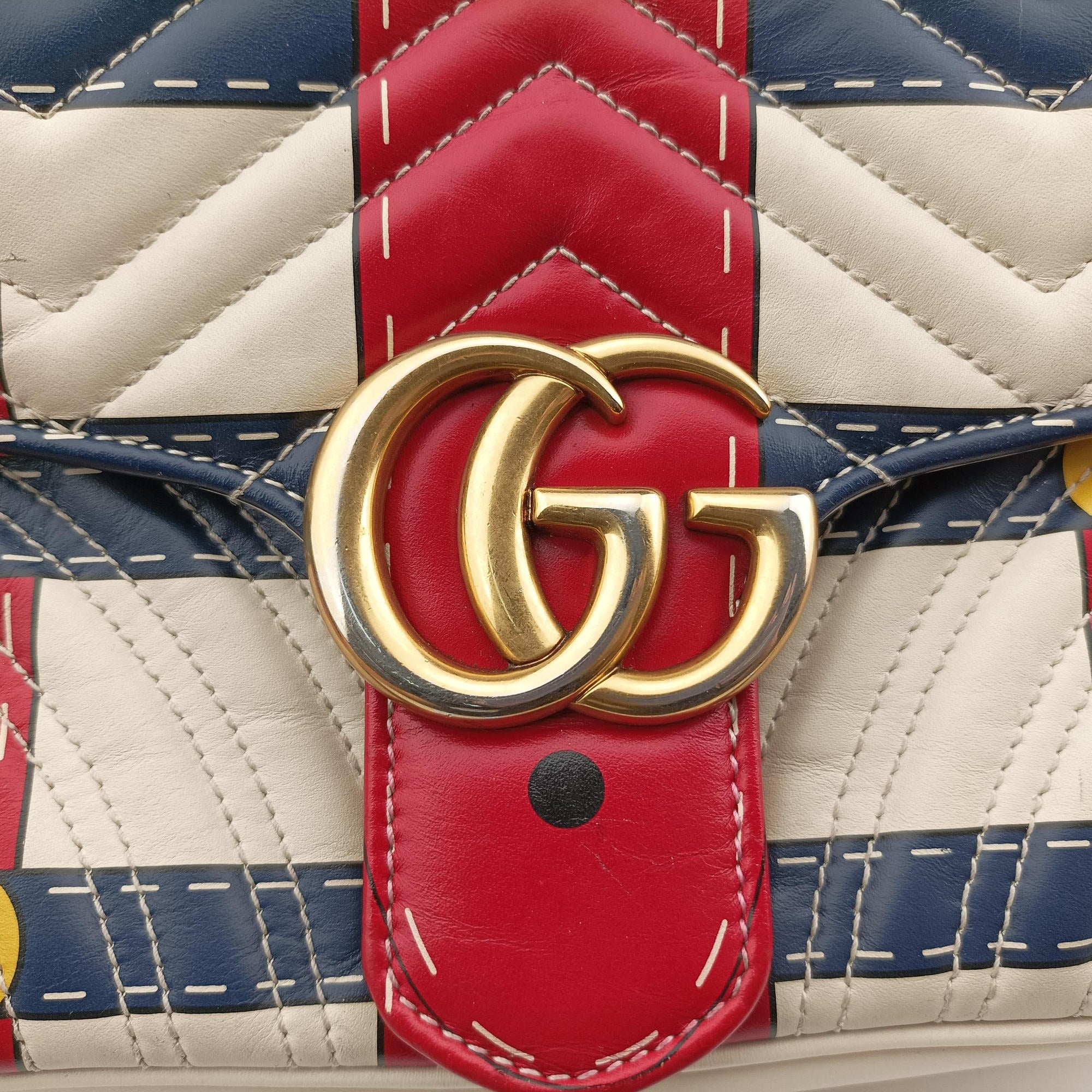 Pre-owned Gucci GG Marmont Multicolour Leather 443496 shoulderbag | stylenewstar