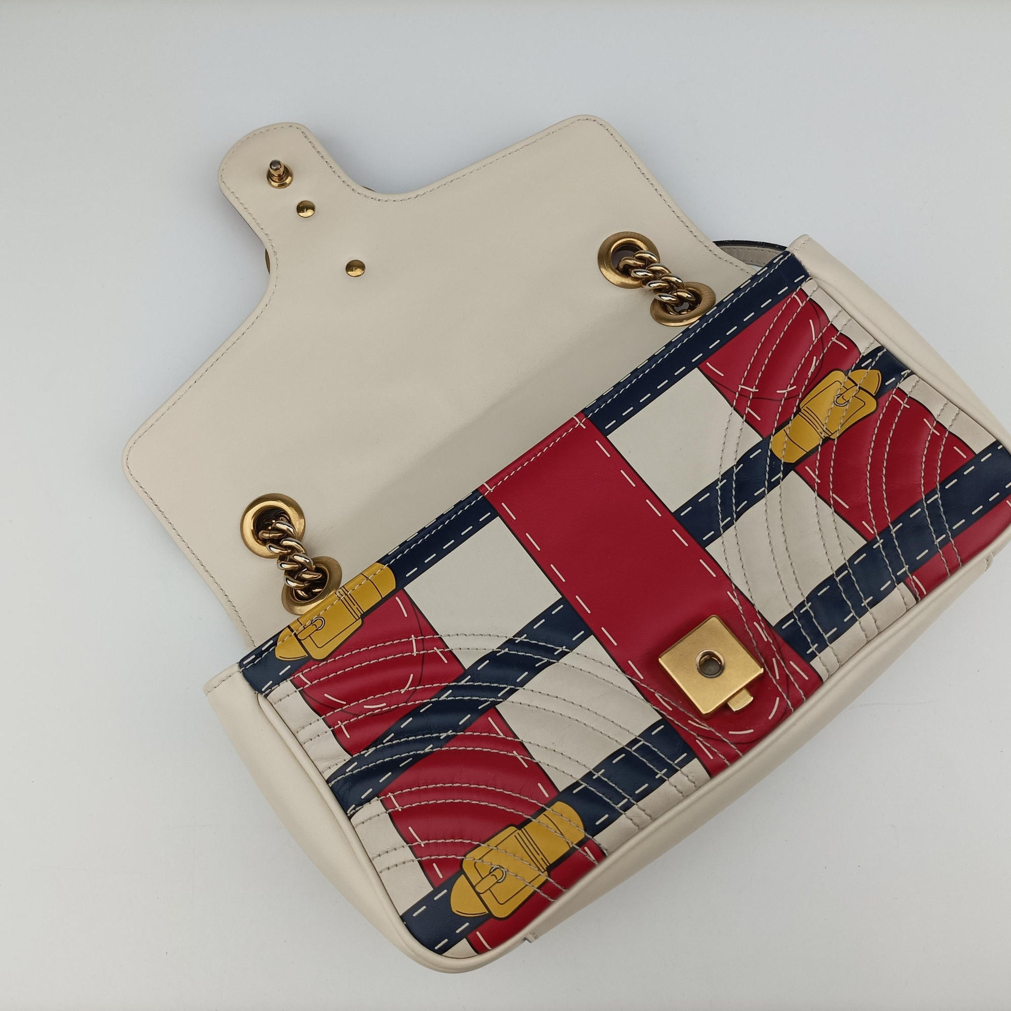 Pre-owned Gucci GG Marmont Multicolour Leather 443496 shoulderbag | stylenewstar