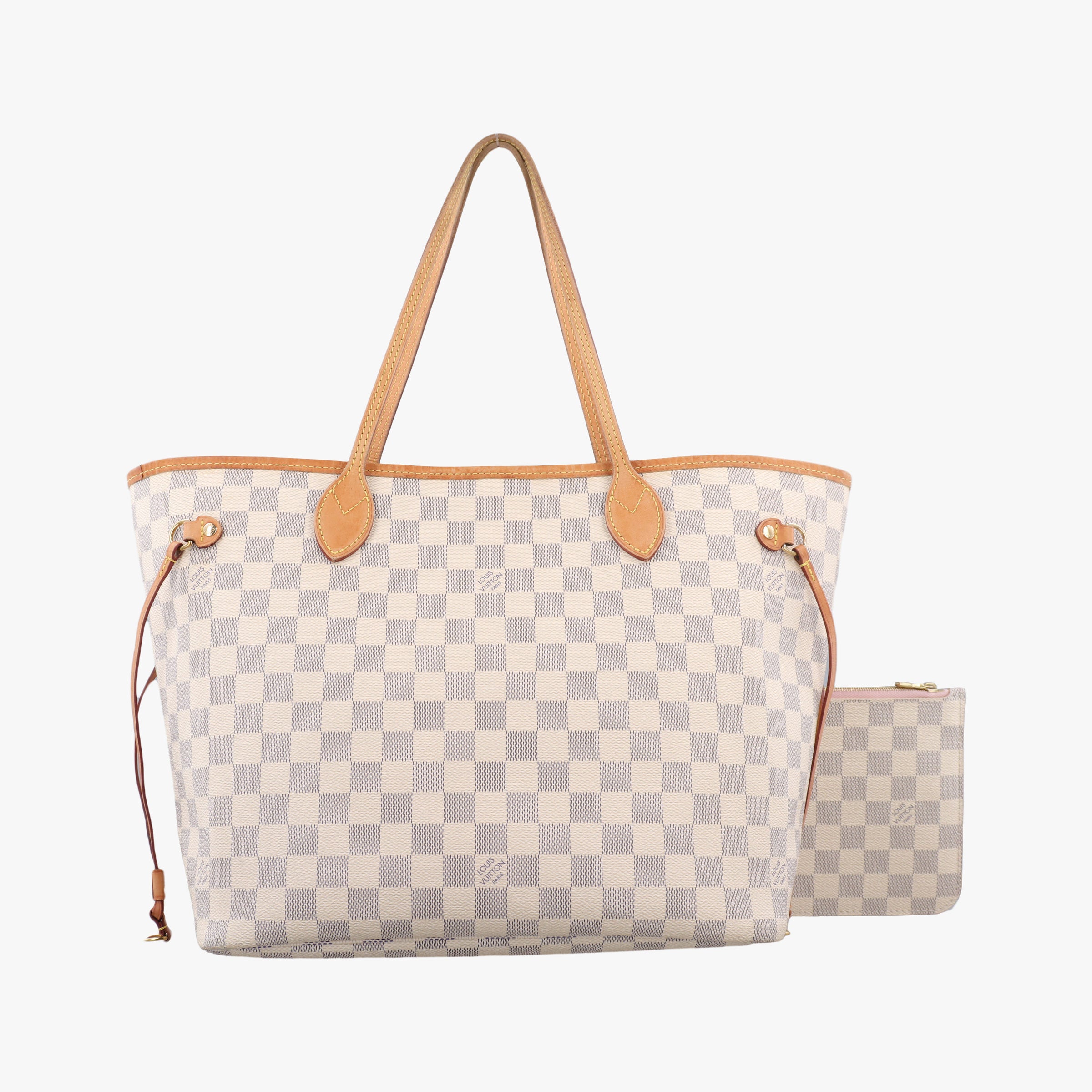 Pre-owned Louis Vuitton Neverfull MM Azur Damier Canvas N51107 handbag | stylenewstar