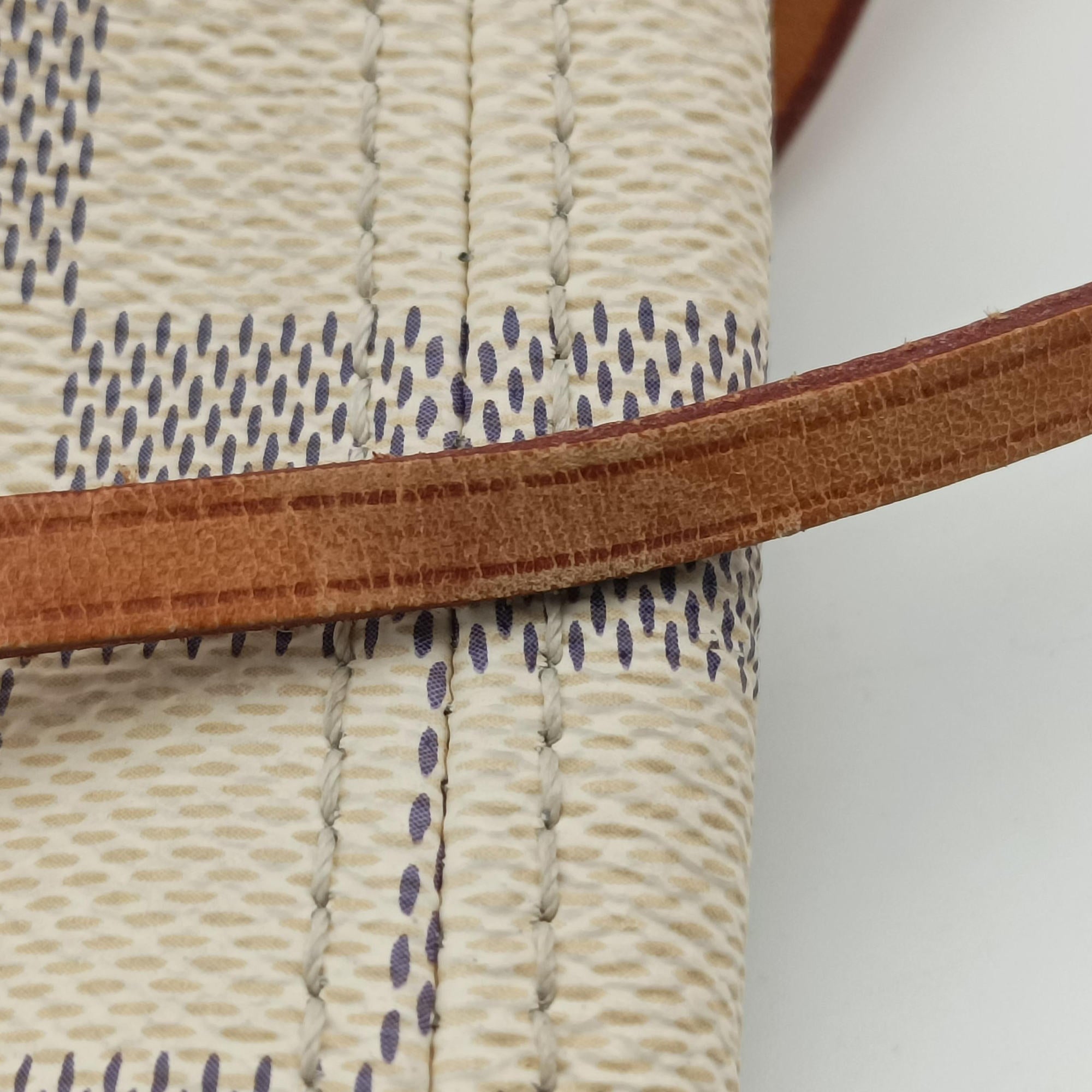 Pre-owned Louis Vuitton Neverfull MM Azur Damier Canvas N51107 handbag | stylenewstar