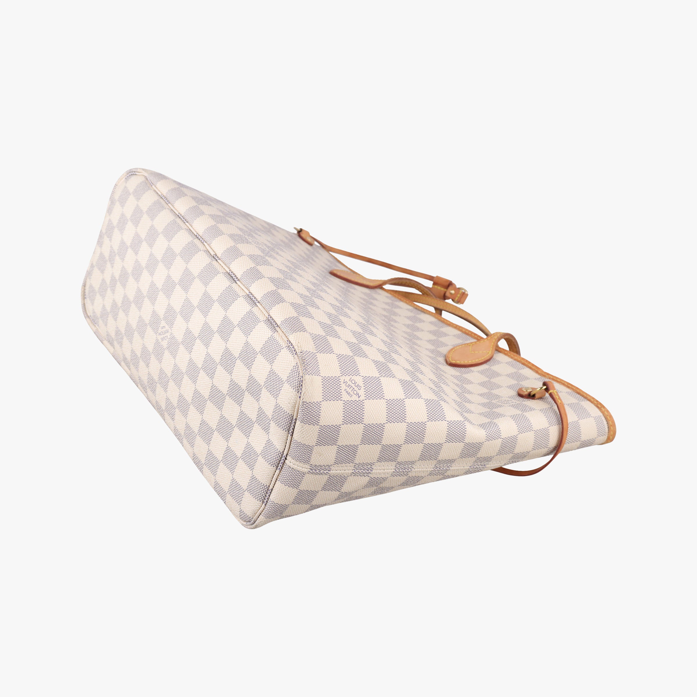Pre-owned Louis Vuitton Neverfull MM Azur Damier Canvas N51107 handbag | stylenewstar
