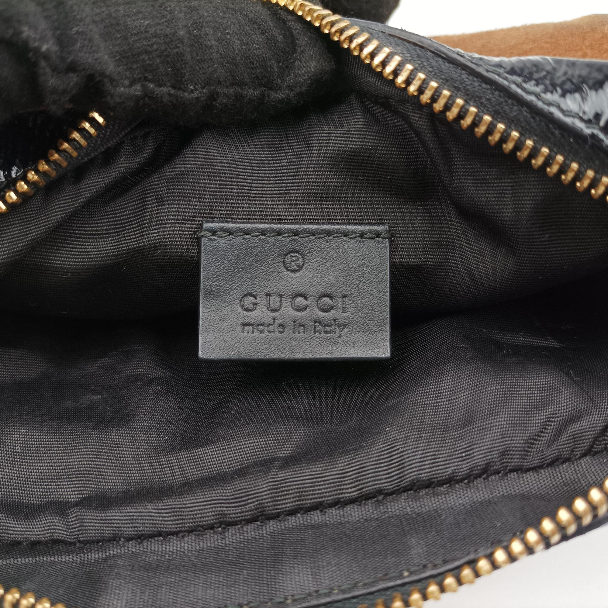 Pre-owned Gucci Ophidia Brown × Black Leather×Suede 573321 shoulderbag | stylenewstar