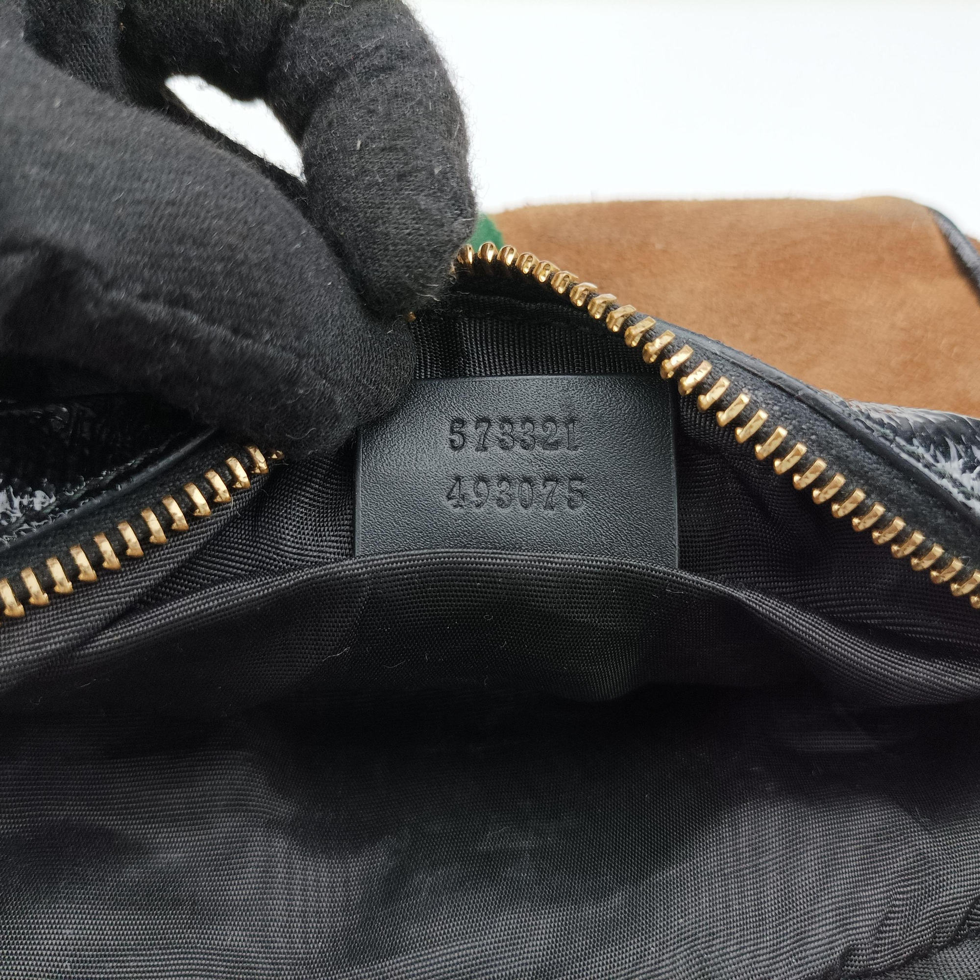 Pre-owned Gucci Ophidia Brown × Black Leather×Suede 573321 shoulderbag | stylenewstar