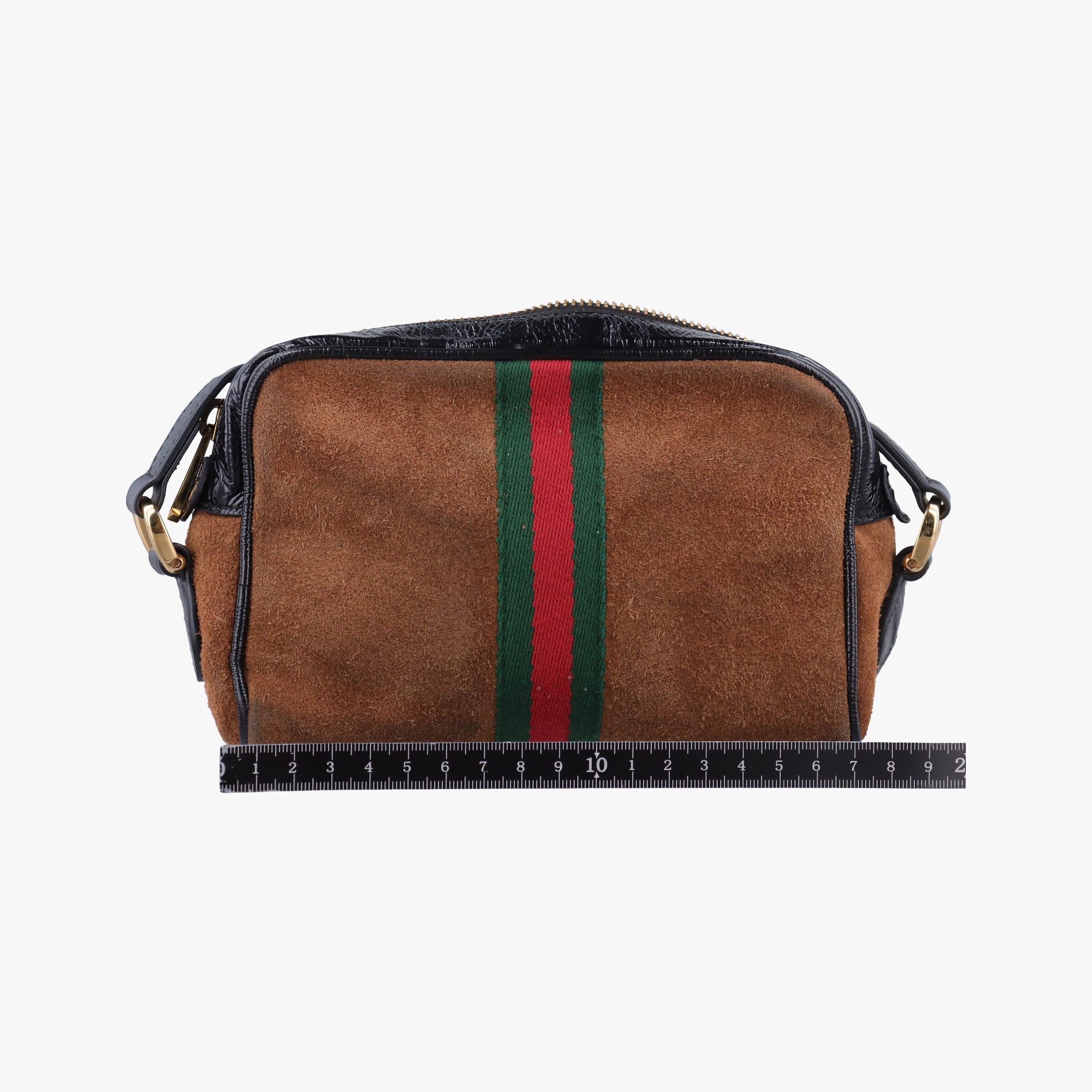 Pre-owned Gucci Ophidia Brown × Black Leather×Suede 573321 shoulderbag | stylenewstar