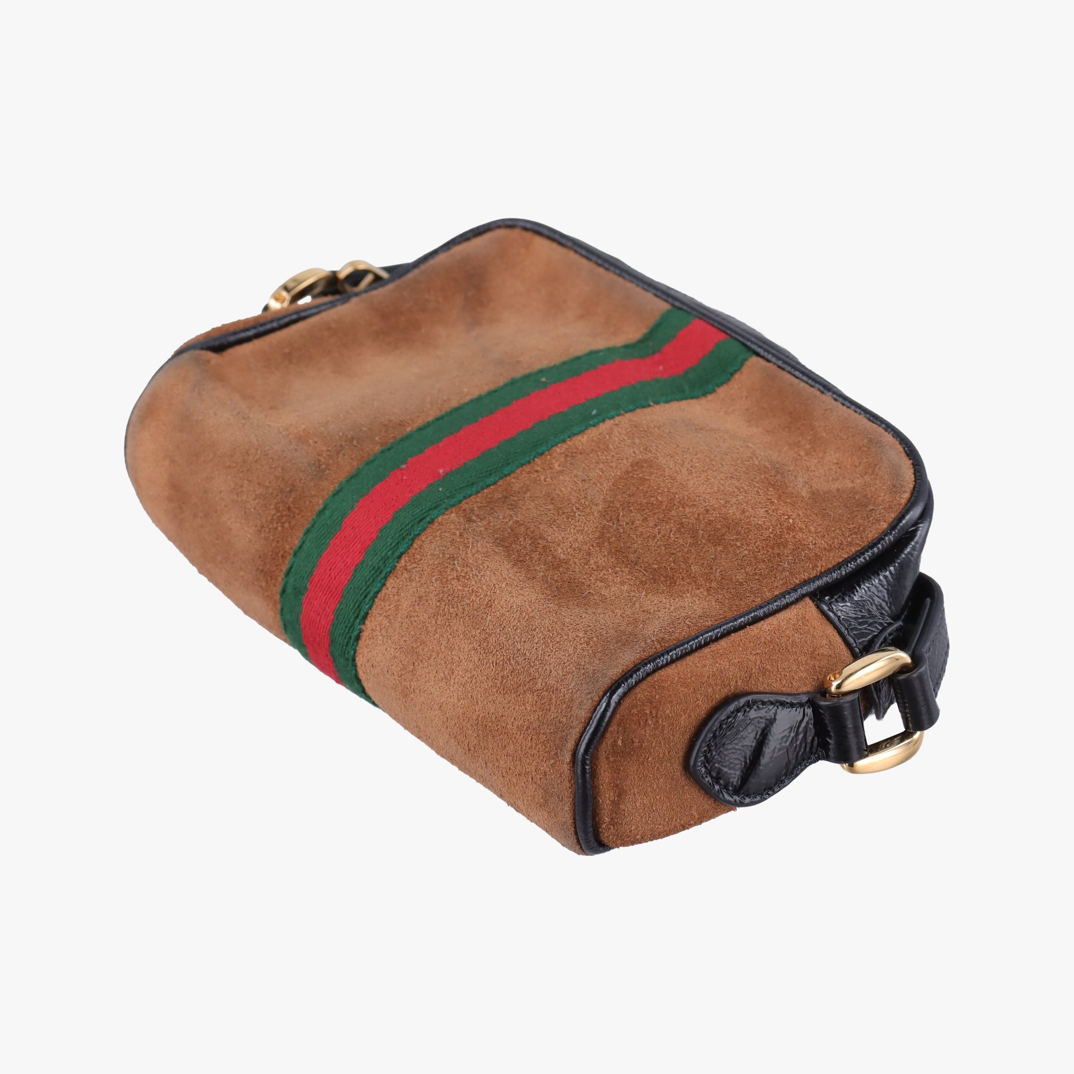 Pre-owned Gucci Ophidia Brown × Black Leather×Suede 573321 shoulderbag | stylenewstar