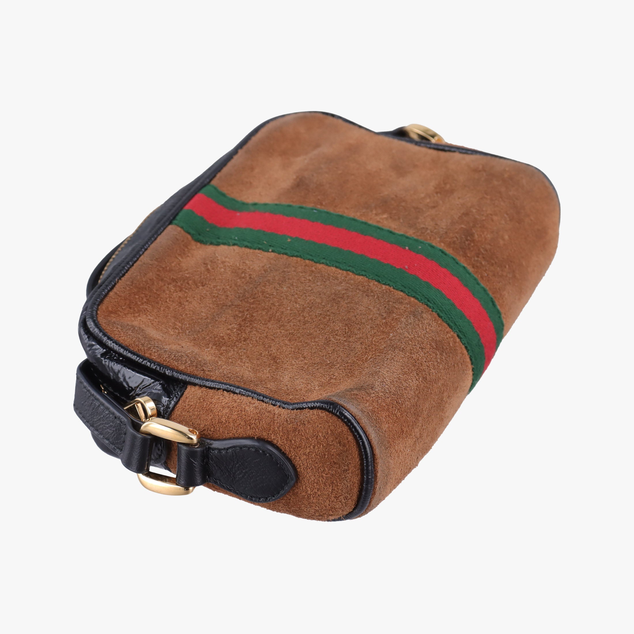 Pre-owned Gucci Ophidia Brown × Black Leather×Suede 573321 shoulderbag | stylenewstar