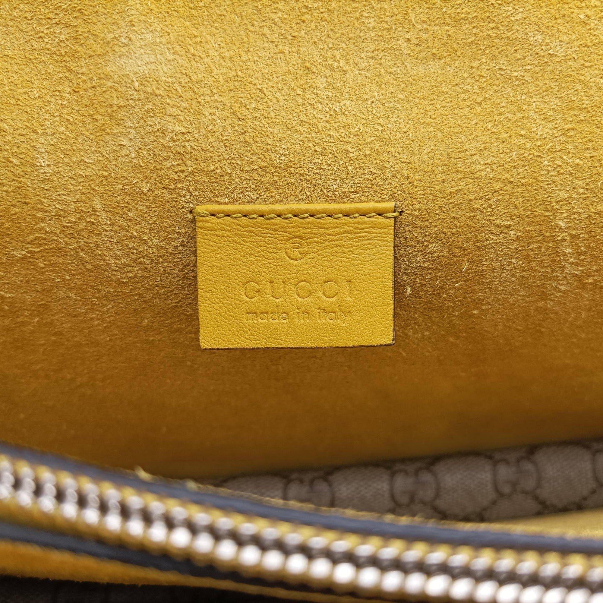 Secondhand Gucci Dionysus Beige × Ebony × Yellow PVC Coated Canvas × Suede 400249 shoulderbag | stylenewstar