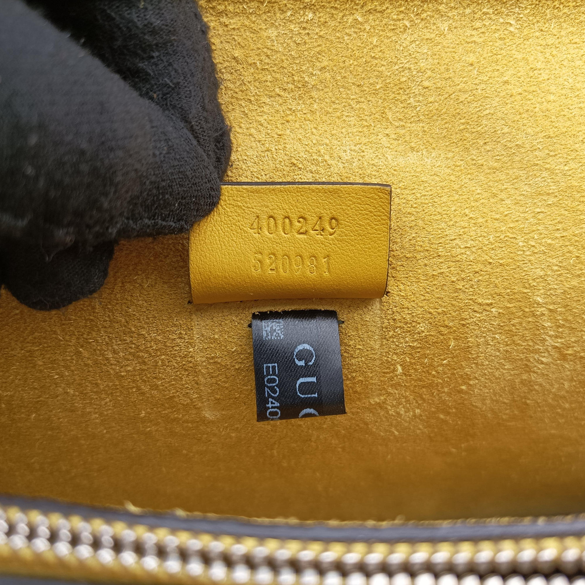 Secondhand Gucci Dionysus Beige × Ebony × Yellow PVC Coated Canvas × Suede 400249 shoulderbag | stylenewstar
