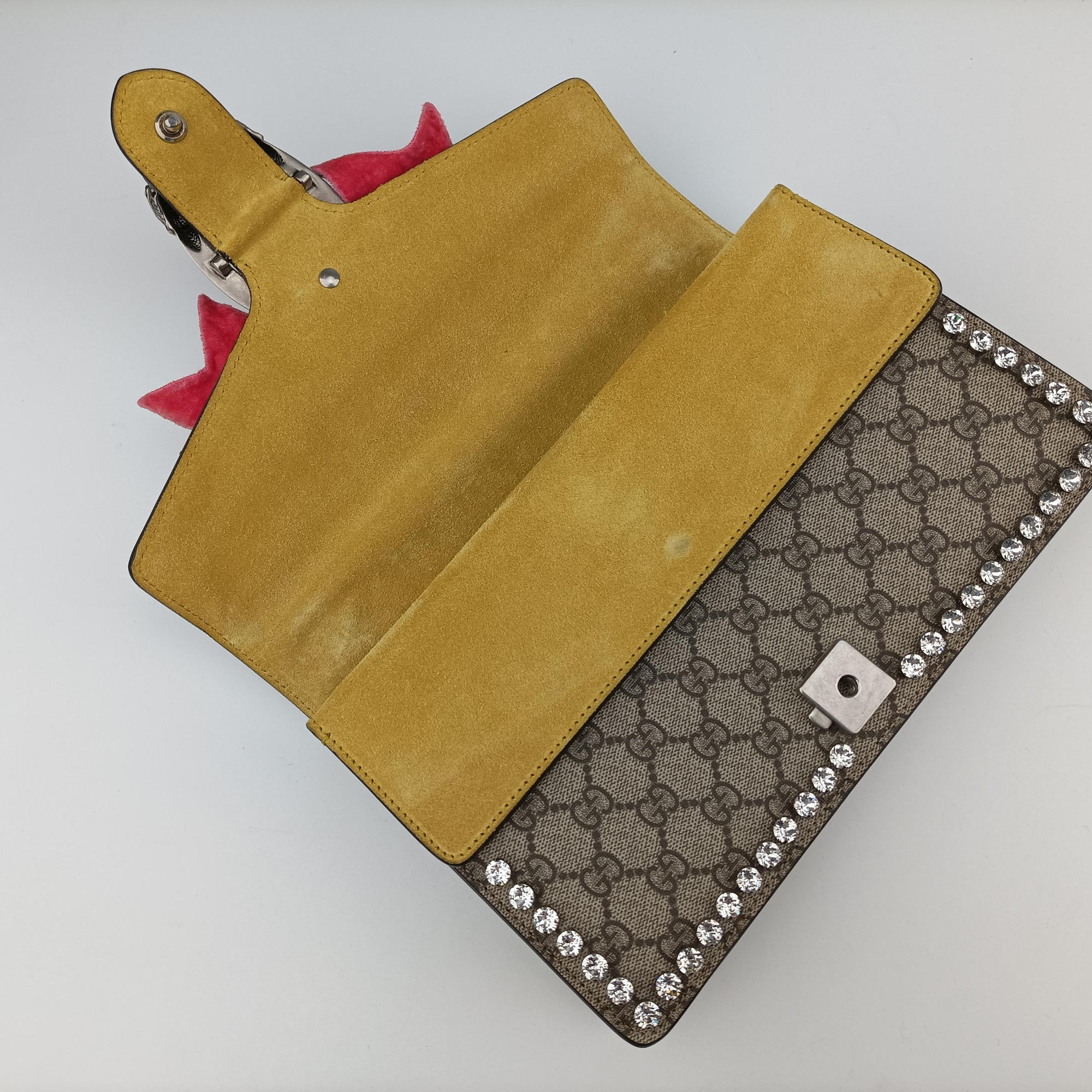 Secondhand Gucci Dionysus Beige × Ebony × Yellow PVC Coated Canvas × Suede 400249 shoulderbag | stylenewstar