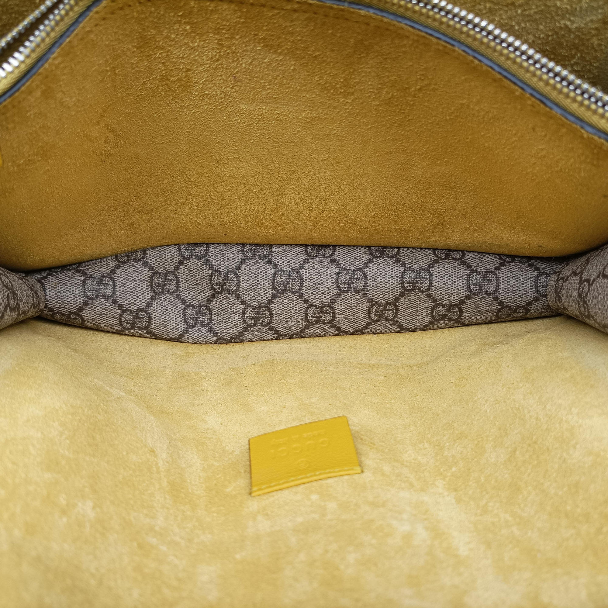 Secondhand Gucci Dionysus Beige × Ebony × Yellow PVC Coated Canvas × Suede 400249 shoulderbag | stylenewstar