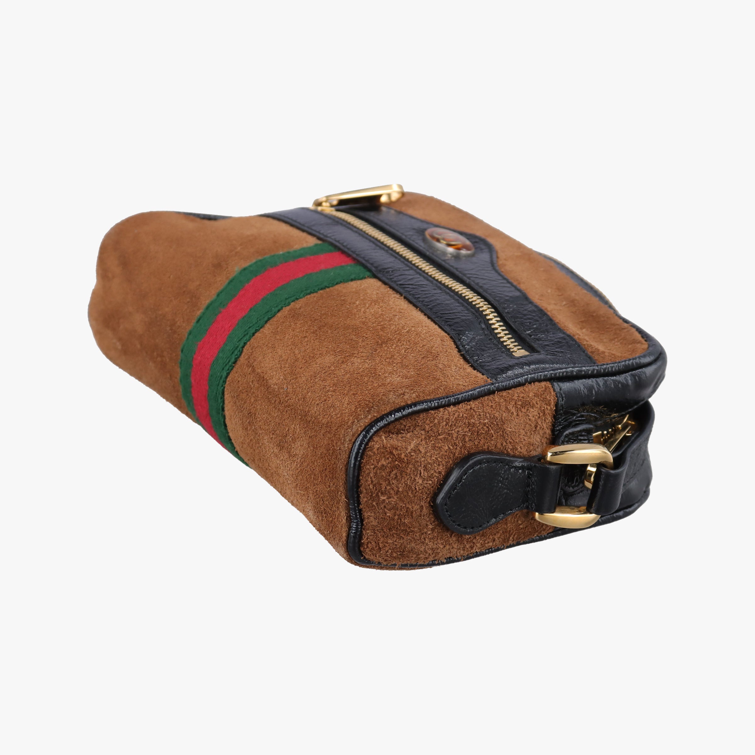 Pre-owned Gucci Ophidia Brown×black×multi Leather × suede 573321 shoulderbag | stylenewstar