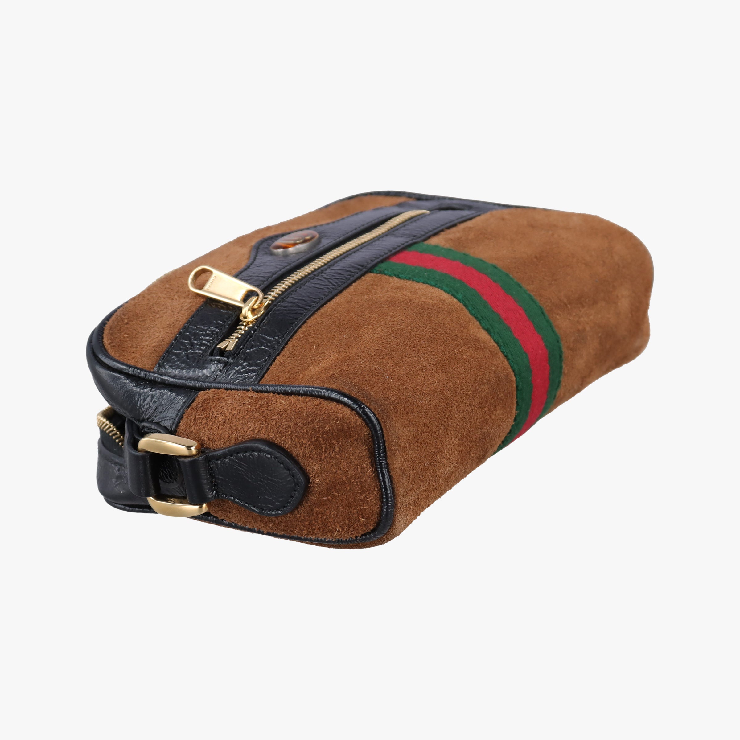 Pre-owned Gucci Ophidia Brown×black×multi Leather × suede 573321 shoulderbag | stylenewstar