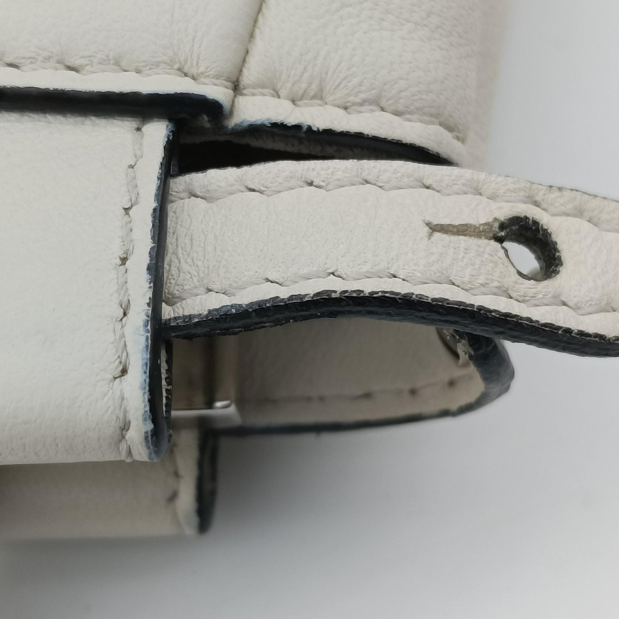 Vintage Fendi Micro Peekaboo White Leather 8M0355 shoulderbag | stylenewstar