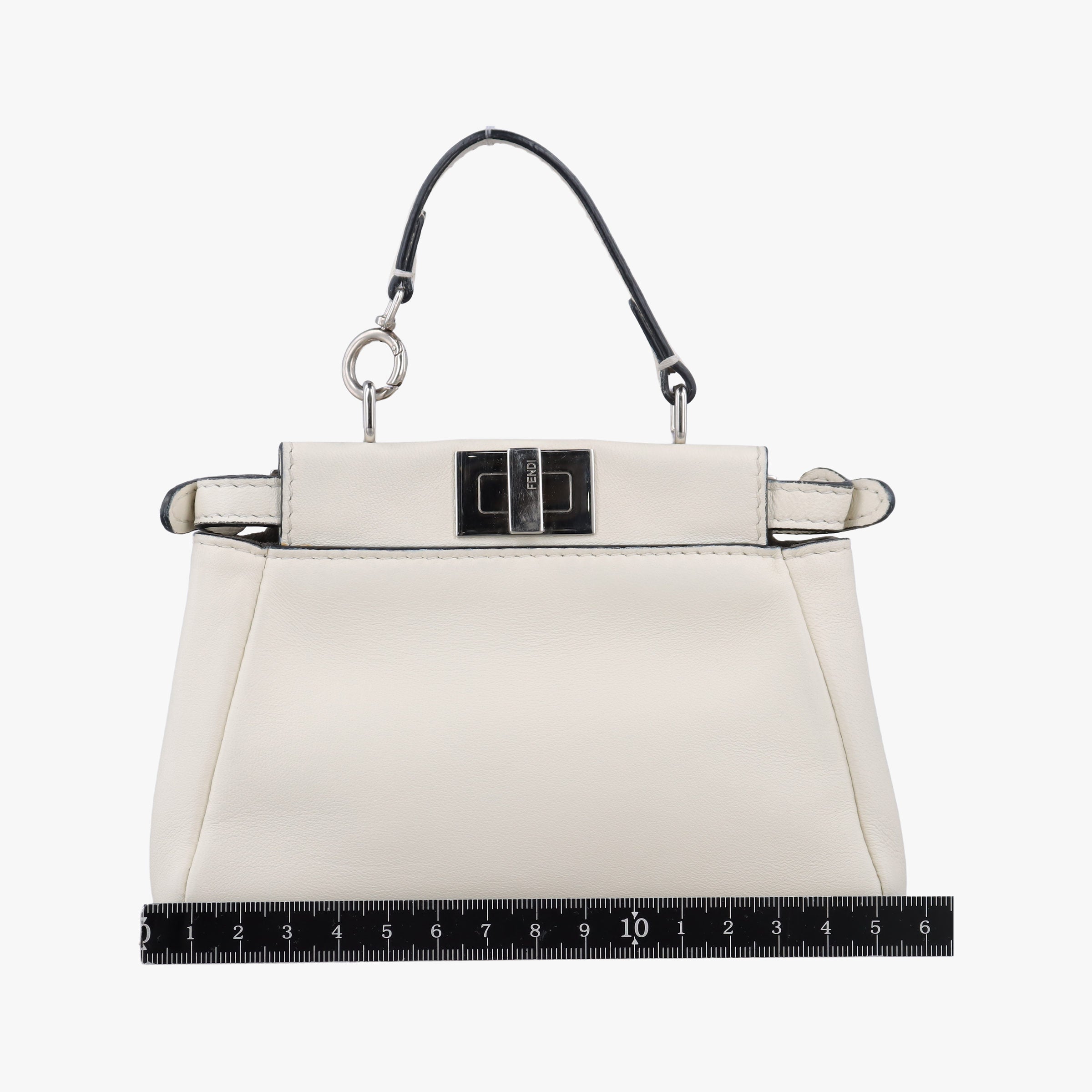 Vintage Fendi Micro Peekaboo White Leather 8M0355 shoulderbag | stylenewstar