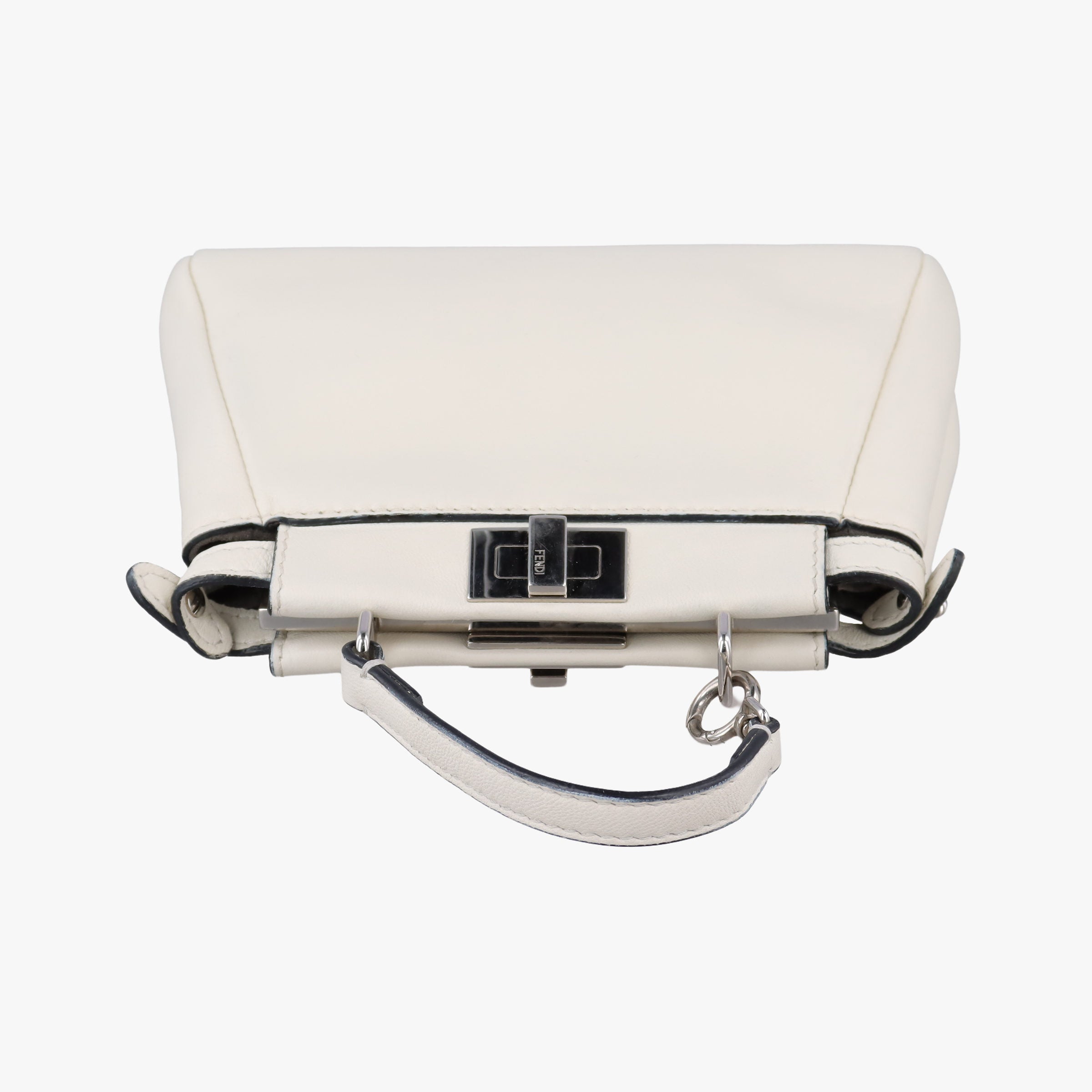 Vintage Fendi Micro Peekaboo White Leather 8M0355 shoulderbag | stylenewstar