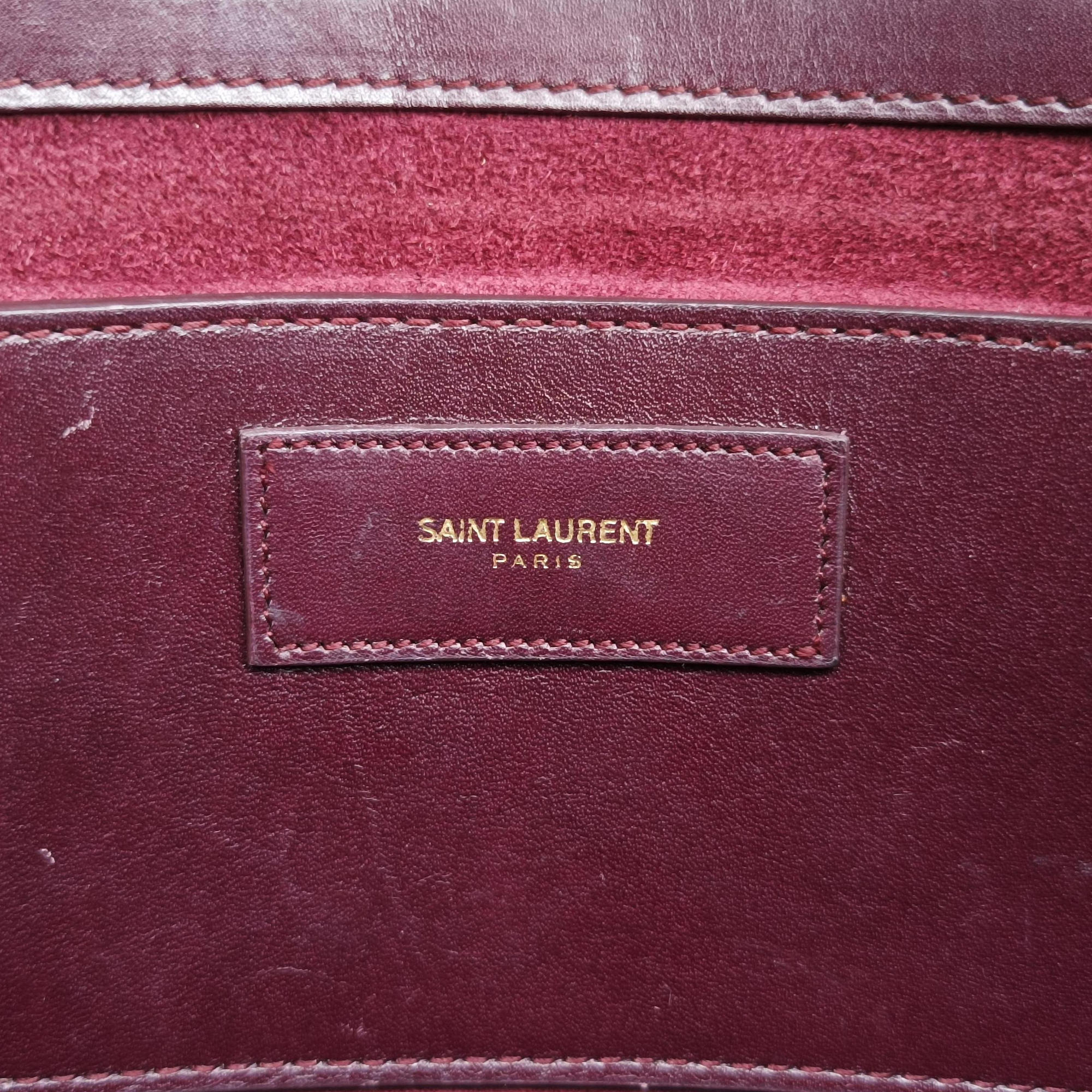 Pre-owned Yves Saint Laurent Small Betty Flap Burgundy Leather 314516 shoulderbag | stylenewstar