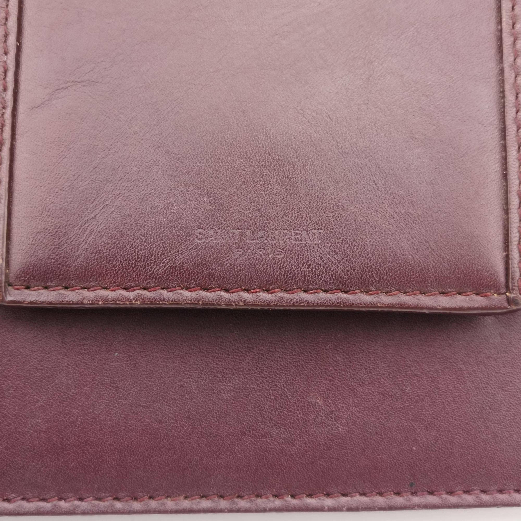 Pre-owned Yves Saint Laurent Small Betty Flap Burgundy Leather 314516 shoulderbag | stylenewstar