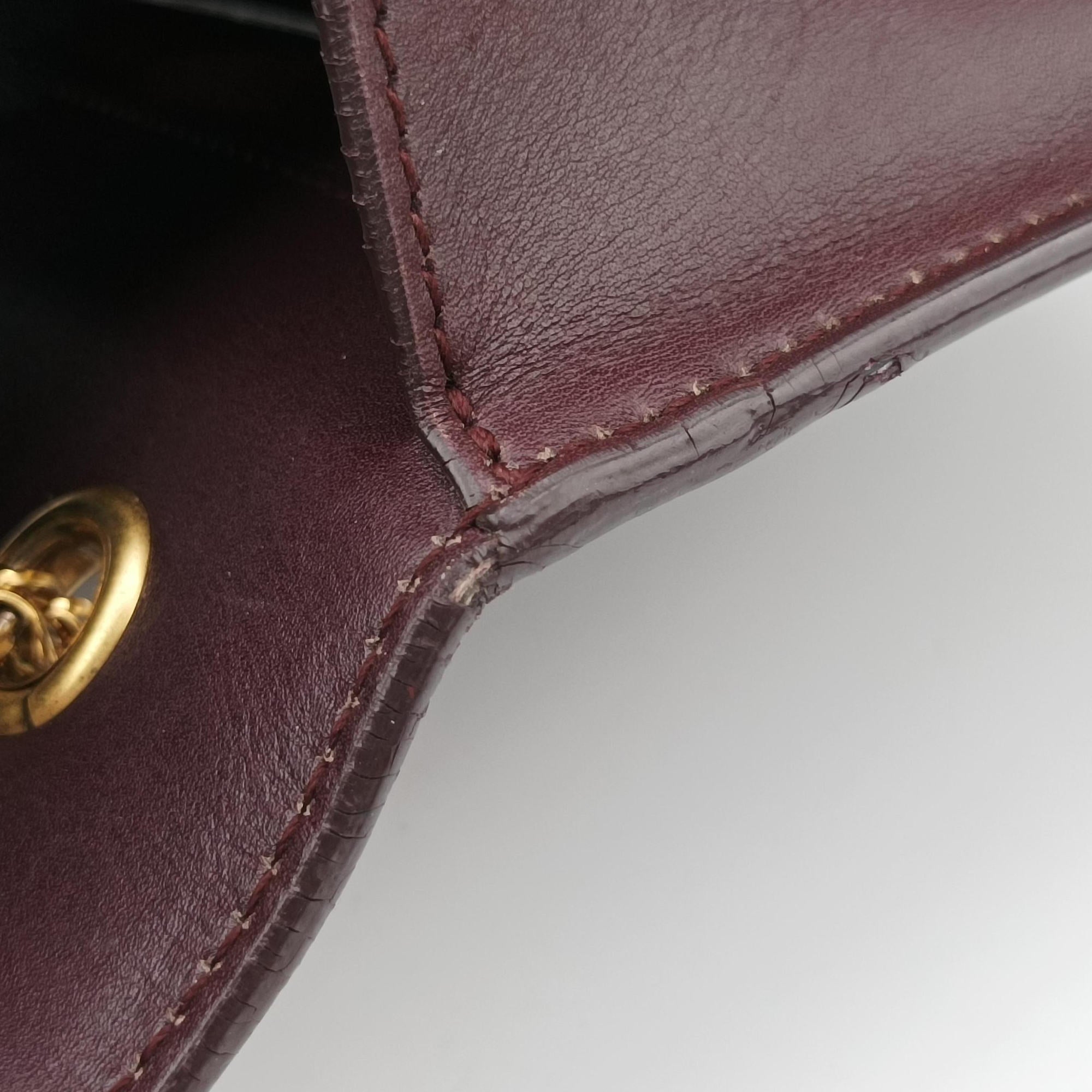 Pre-owned Yves Saint Laurent Small Betty Flap Burgundy Leather 314516 shoulderbag | stylenewstar
