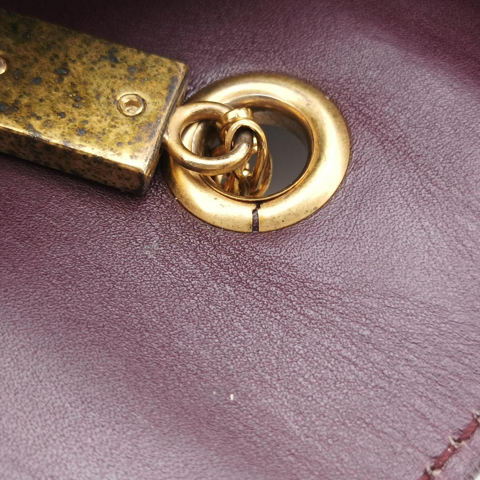 Pre-owned Yves Saint Laurent Small Betty Flap Burgundy Leather 314516 shoulderbag | stylenewstar