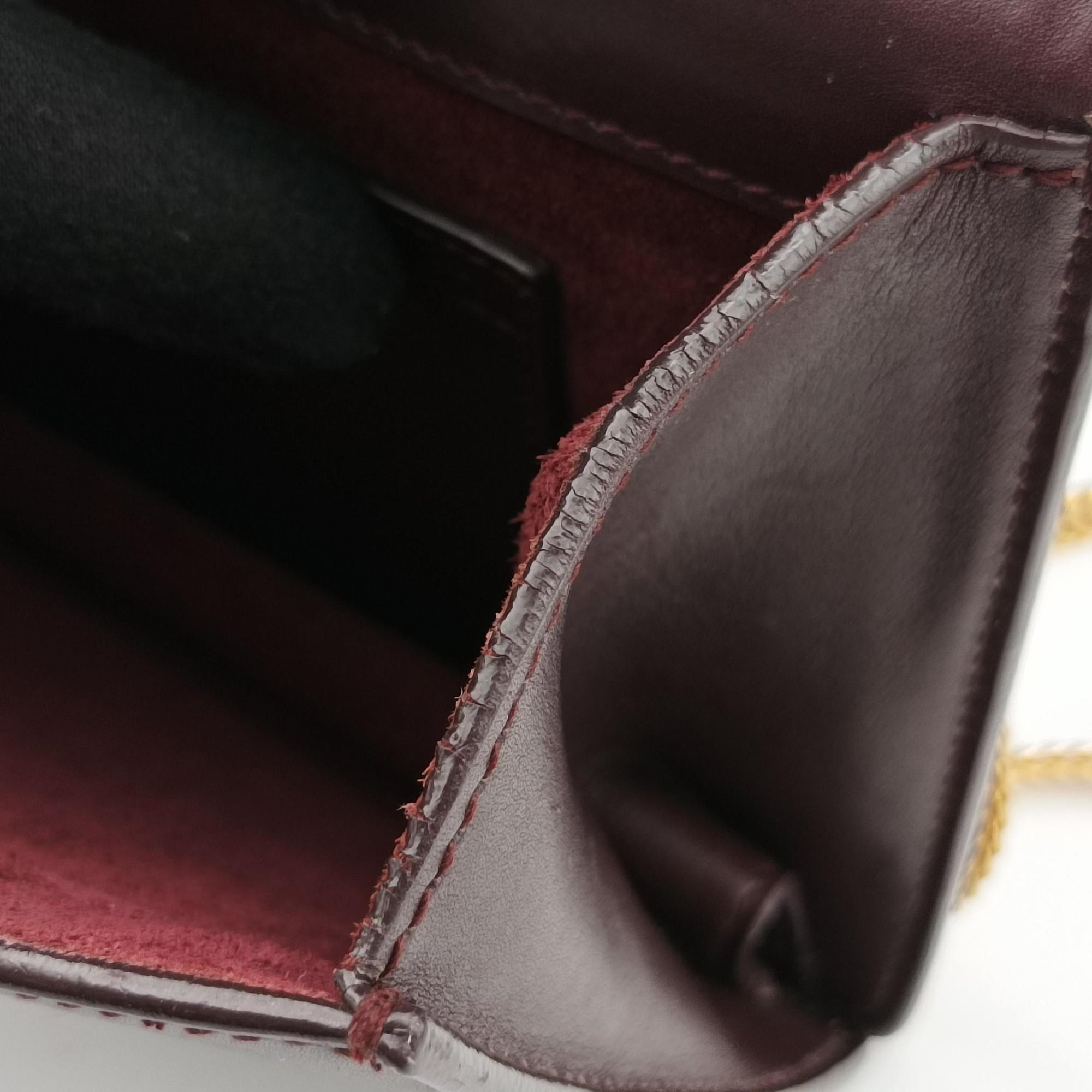 Pre-owned Yves Saint Laurent Small Betty Flap Burgundy Leather 314516 shoulderbag | stylenewstar