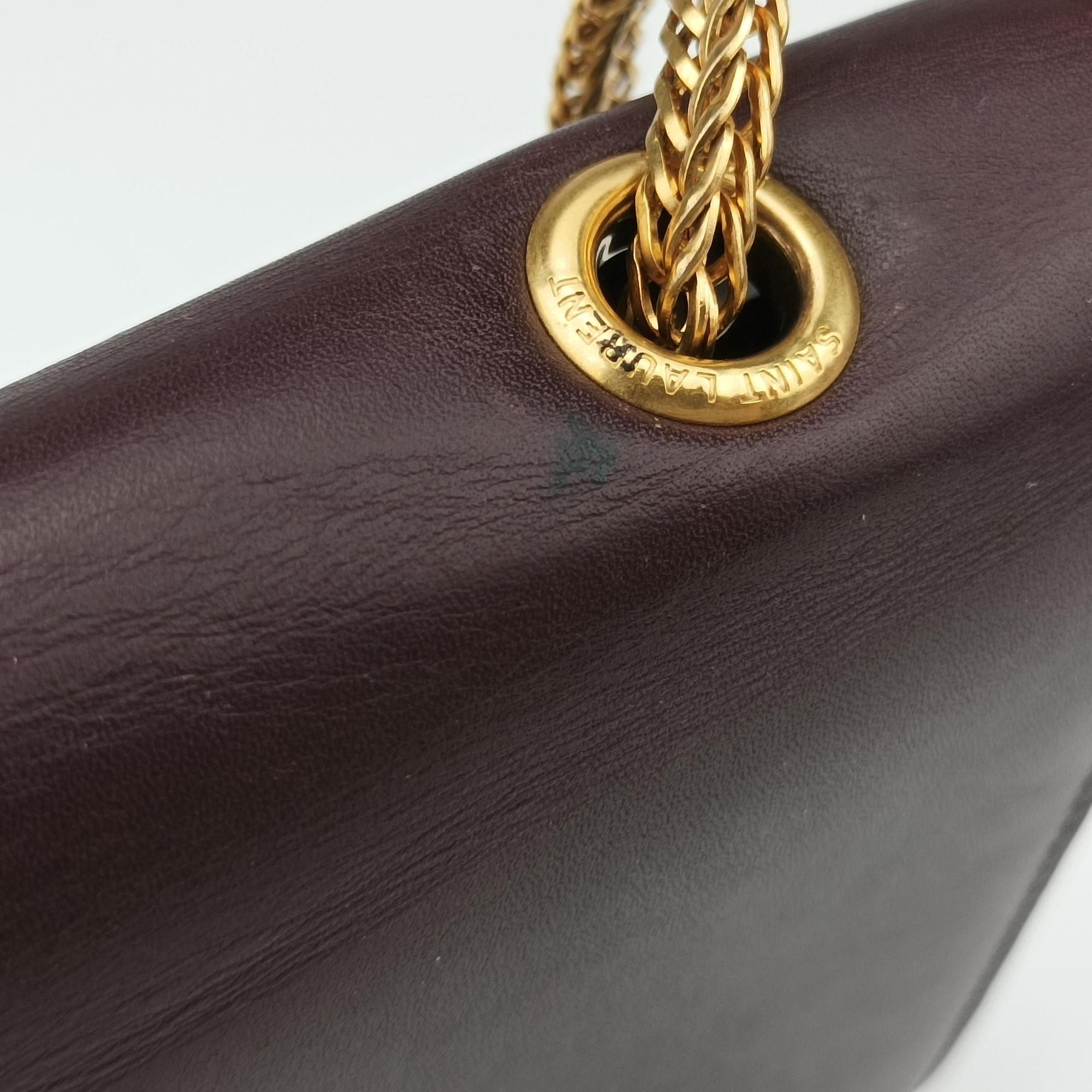 Pre-owned Yves Saint Laurent Small Betty Flap Burgundy Leather 314516 shoulderbag | stylenewstar