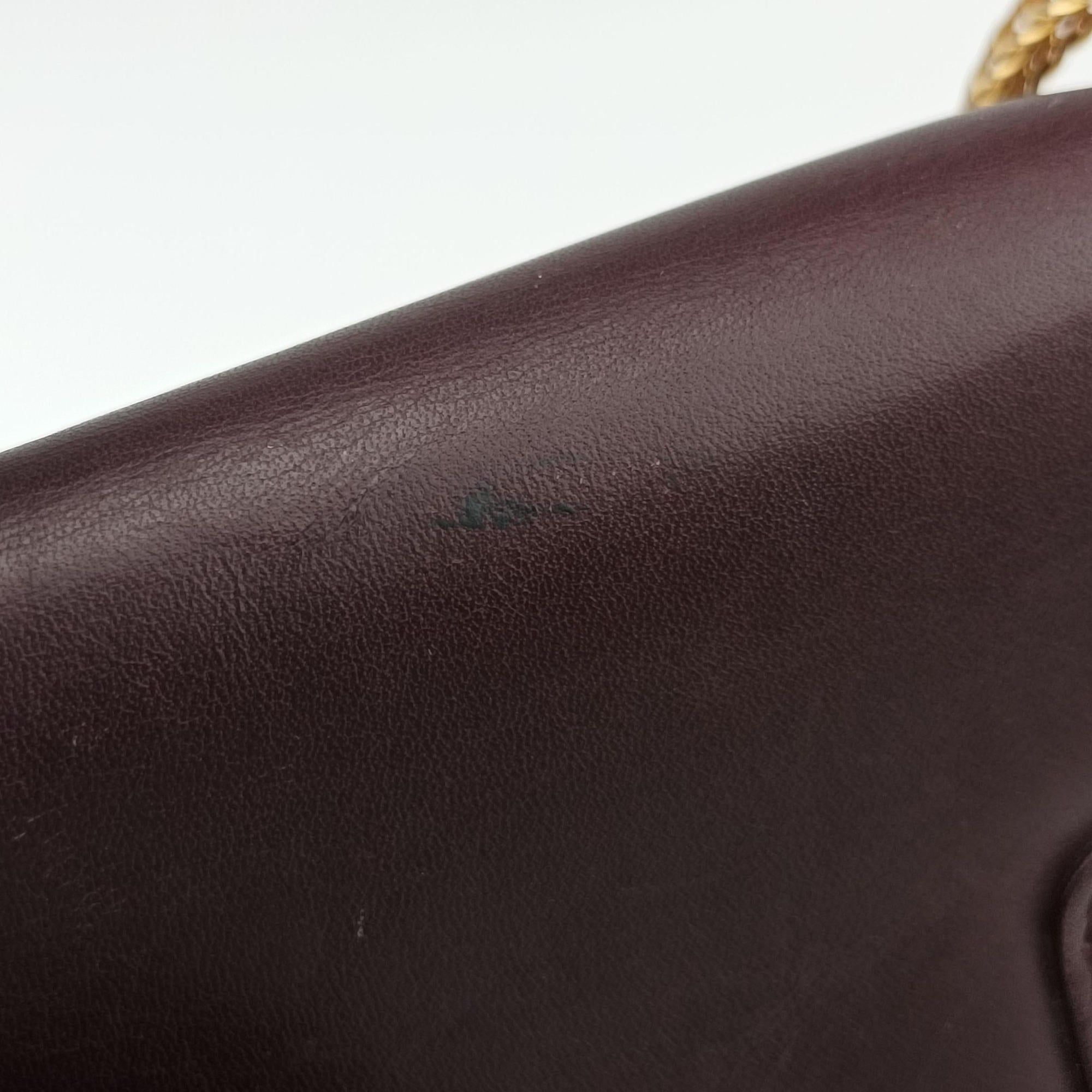Pre-owned Yves Saint Laurent Small Betty Flap Burgundy Leather 314516 shoulderbag | stylenewstar