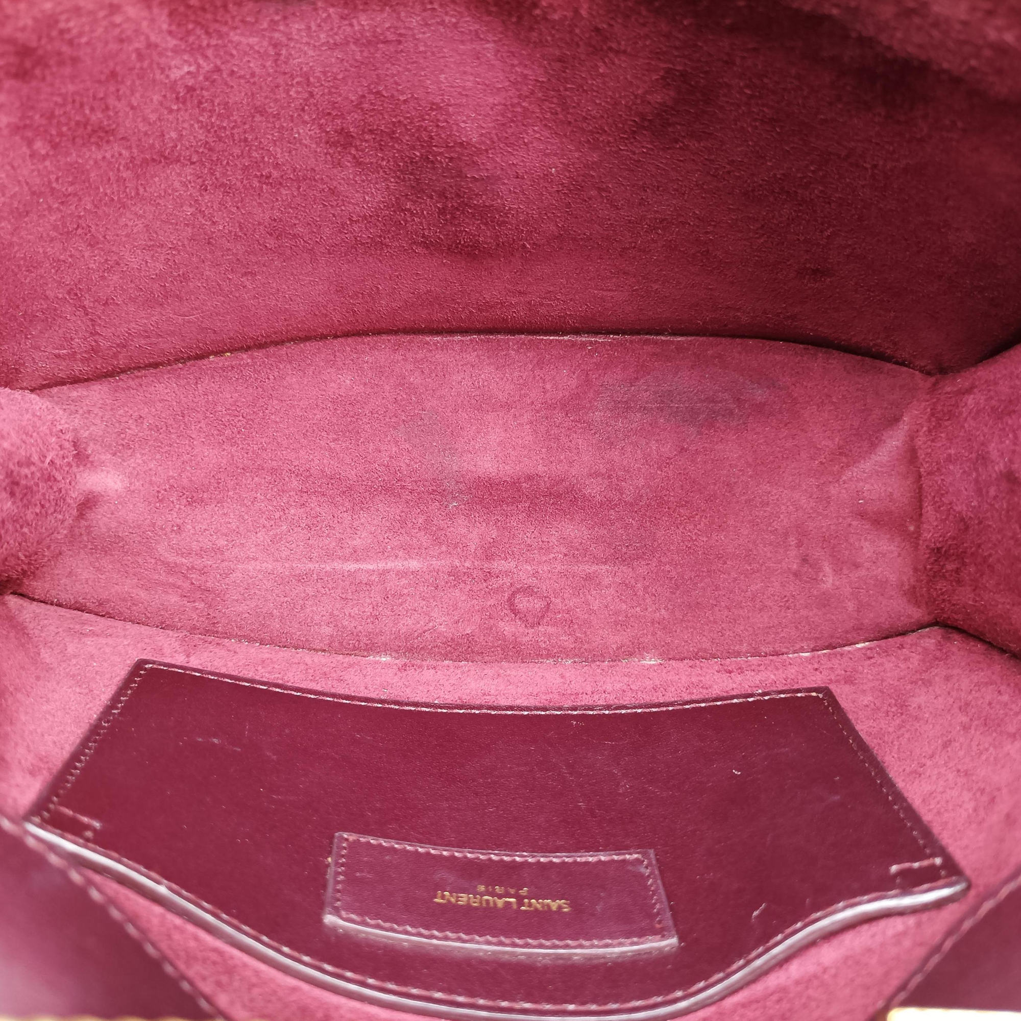 Pre-owned Yves Saint Laurent Small Betty Flap Burgundy Leather 314516 shoulderbag | stylenewstar