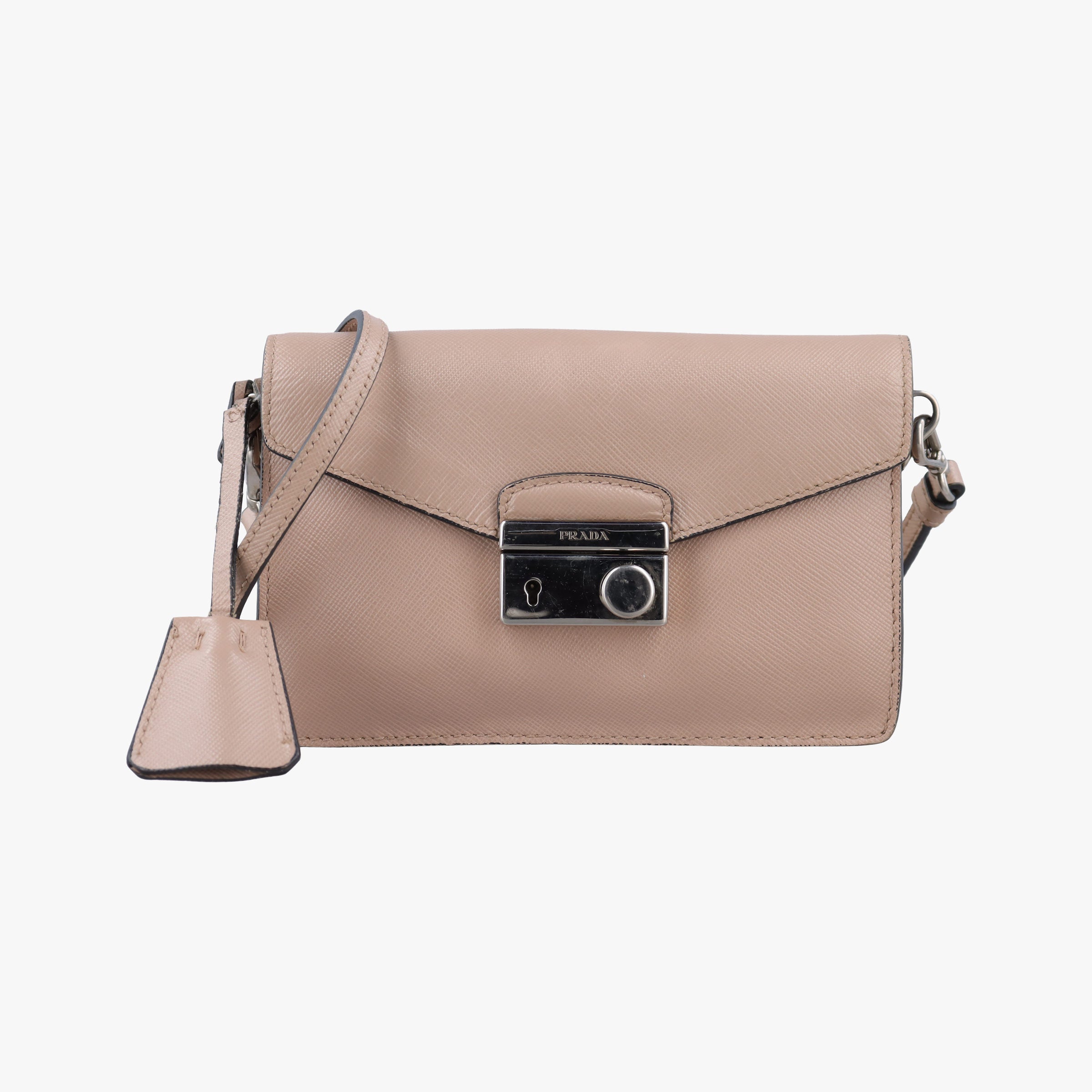 Pre-owned Prada Sound TAMARIS Pink SAFFIANO Leather BN2662 shoulderbag | stylenewstar