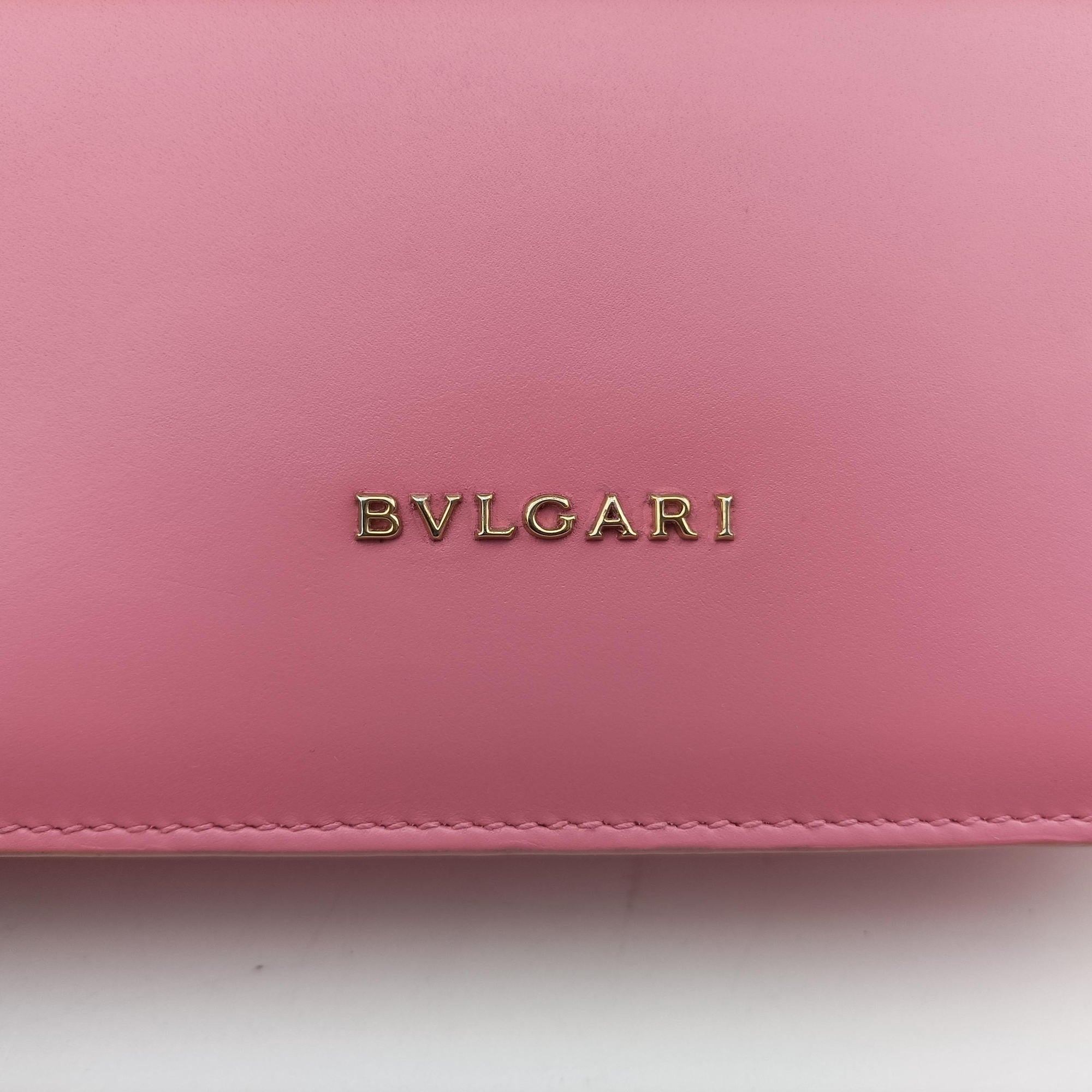 Pre-owned Bvlgari Serpenti Beige × Pink Galuchat Skin×Leather  shoulderbag | stylenewstar