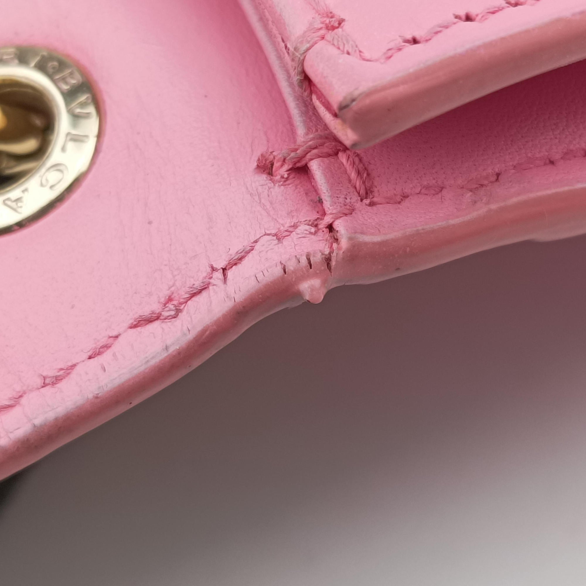 Pre-owned Bvlgari Serpenti Beige × Pink Galuchat Skin×Leather  shoulderbag | stylenewstar