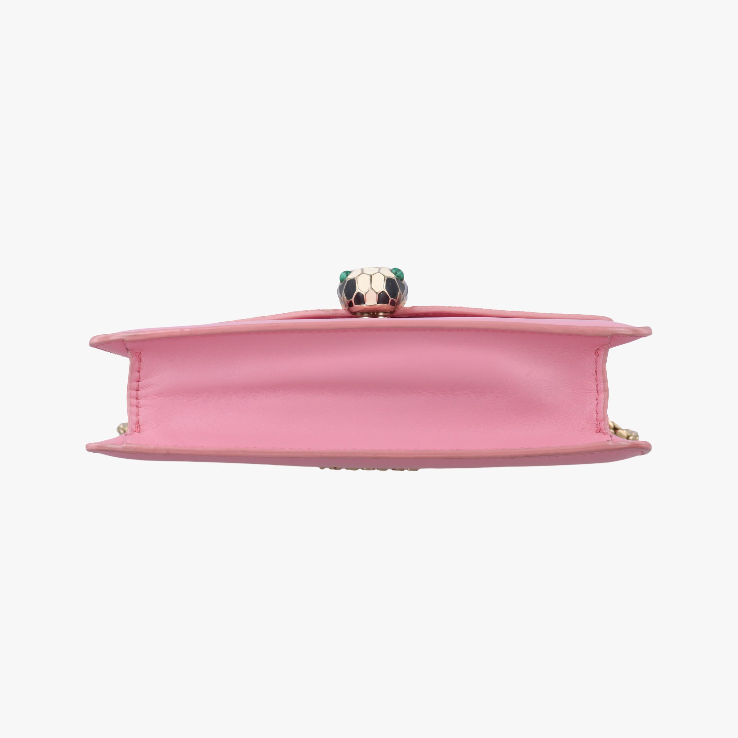 Pre-owned Bvlgari Serpenti Beige × Pink Galuchat Skin×Leather  shoulderbag | stylenewstar
