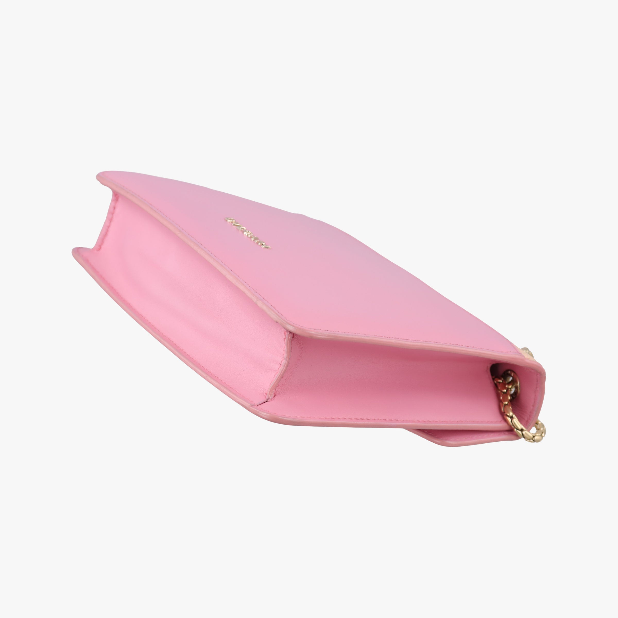 Pre-owned Bvlgari Serpenti Beige × Pink Galuchat Skin×Leather  shoulderbag | stylenewstar