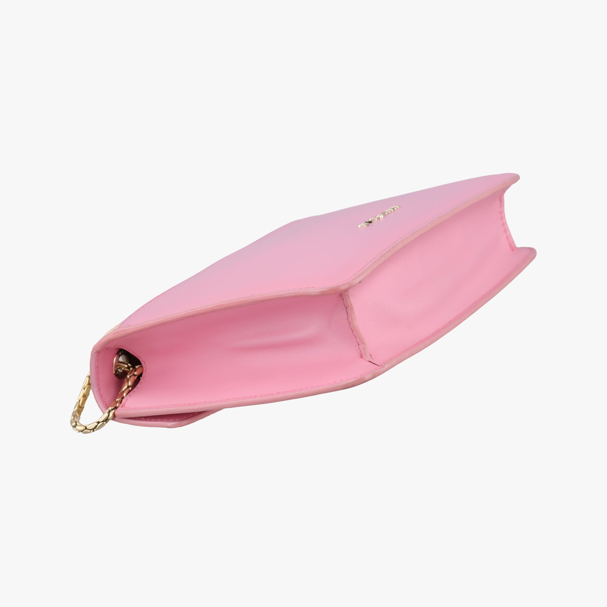 Pre-owned Bvlgari Serpenti Beige × Pink Galuchat Skin×Leather  shoulderbag | stylenewstar