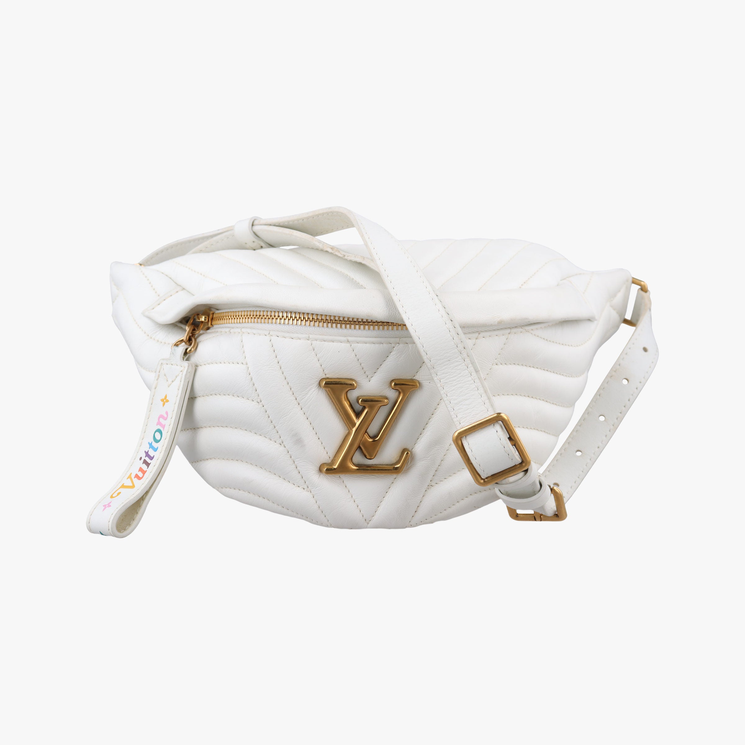 Pre-owned Louis Vuitton New Wave SNOW Leather M53861 bum bag/waist bag | stylenewstar