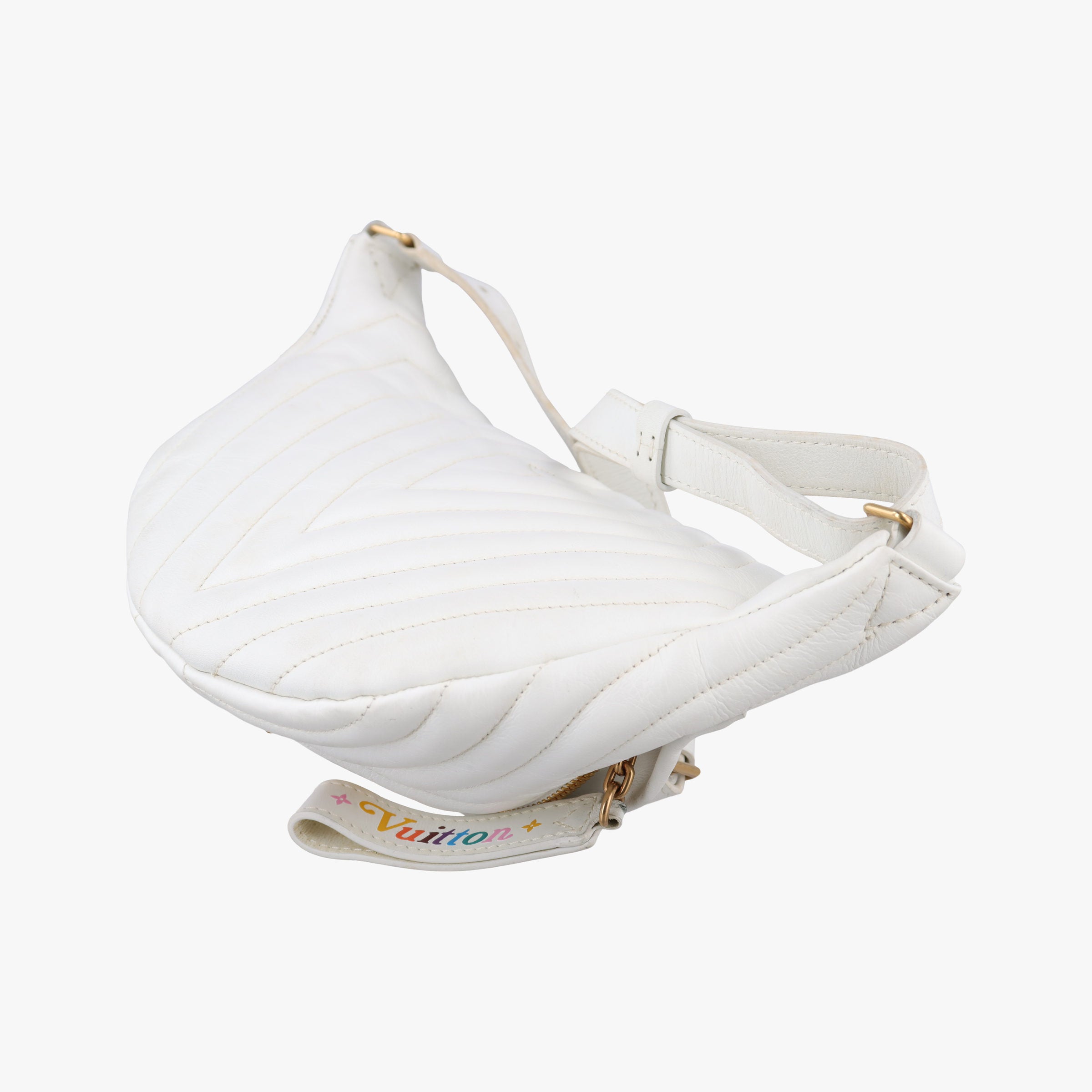 Pre-owned Louis Vuitton New Wave SNOW Leather M53861 bum bag/waist bag | stylenewstar