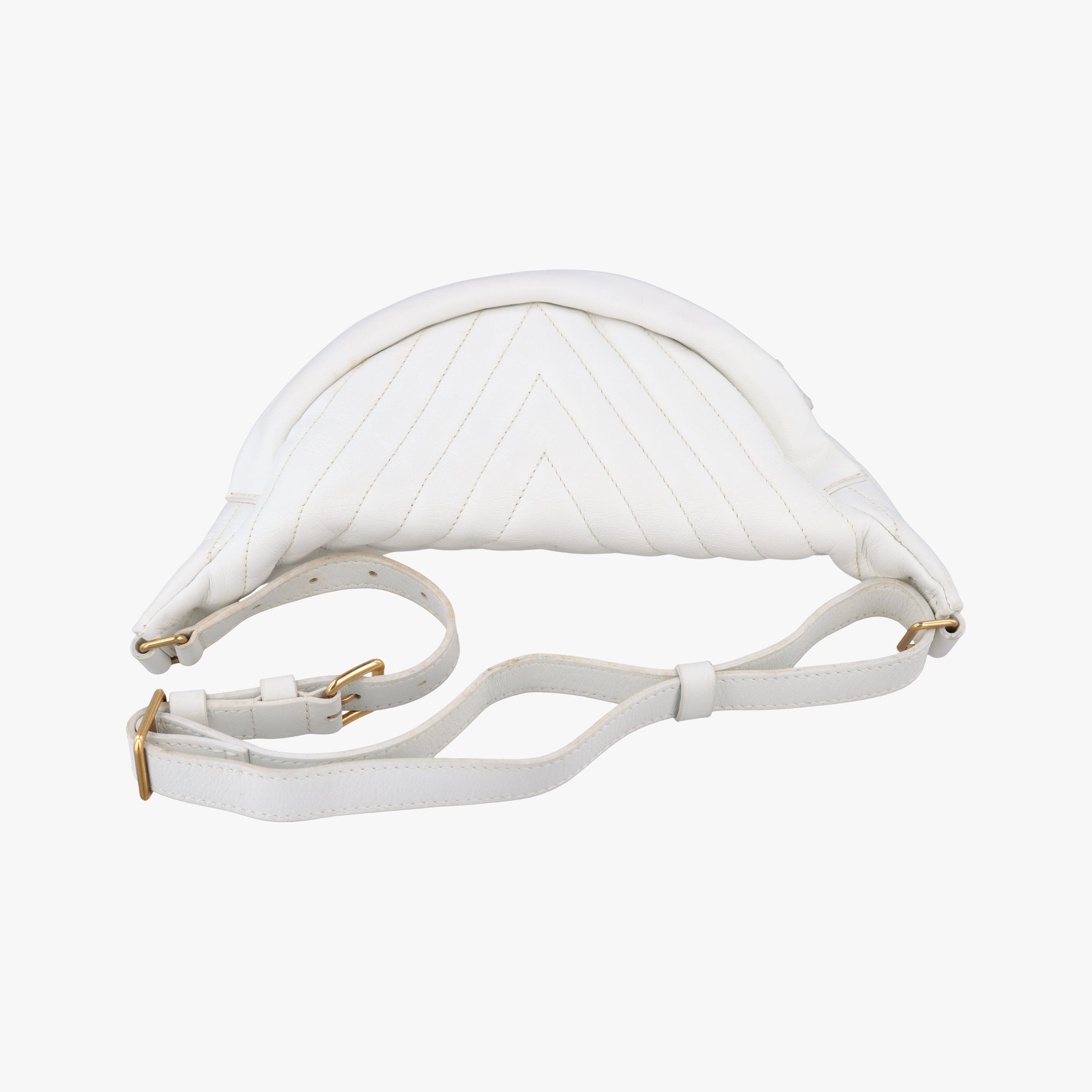 Pre-owned Louis Vuitton New Wave SNOW Leather M53861 bum bag/waist bag | stylenewstar