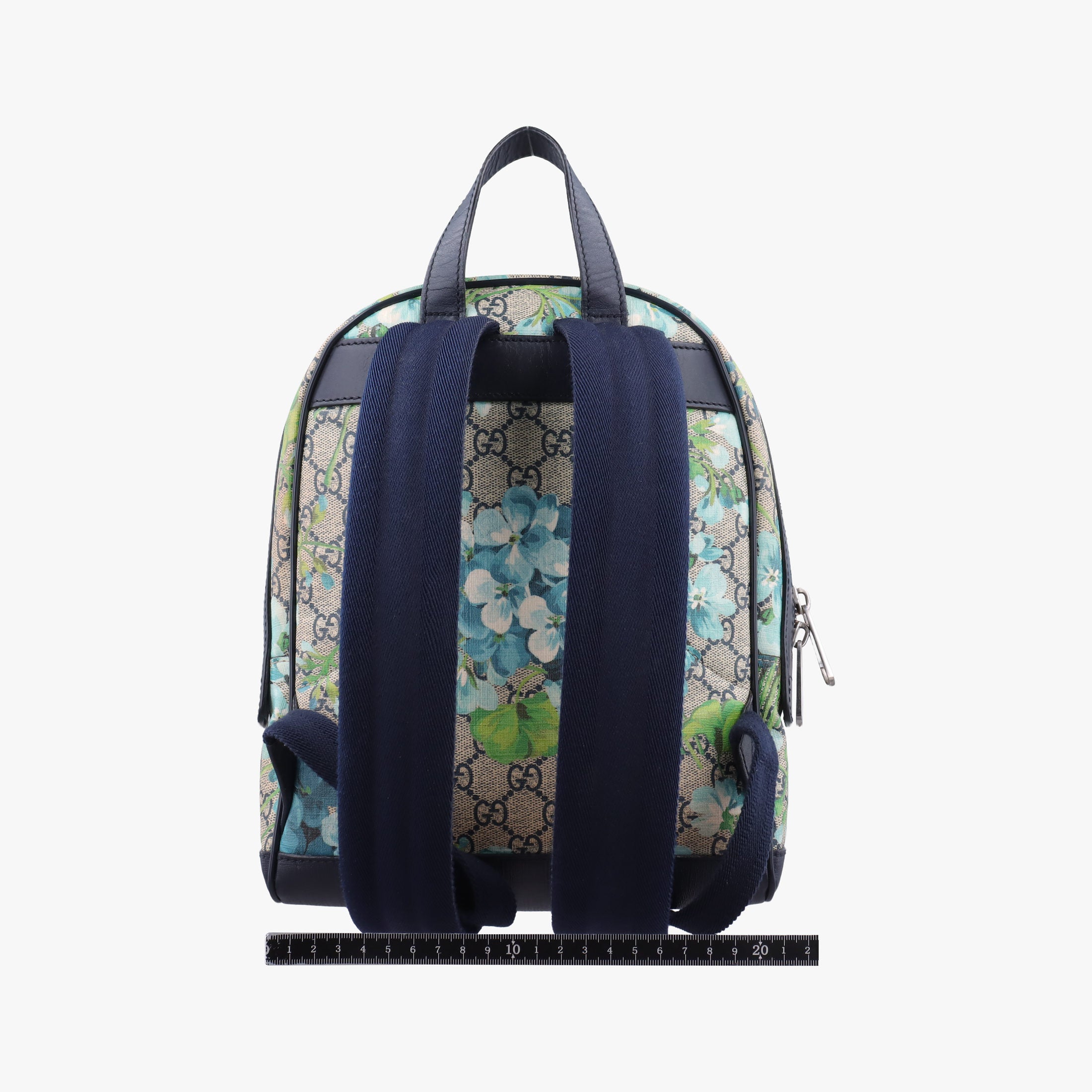 Vintage Gucci GG Blooms Beige×Navy×Multicolor PVC coated canvas 546327 backpack/rucksack | stylenewstar