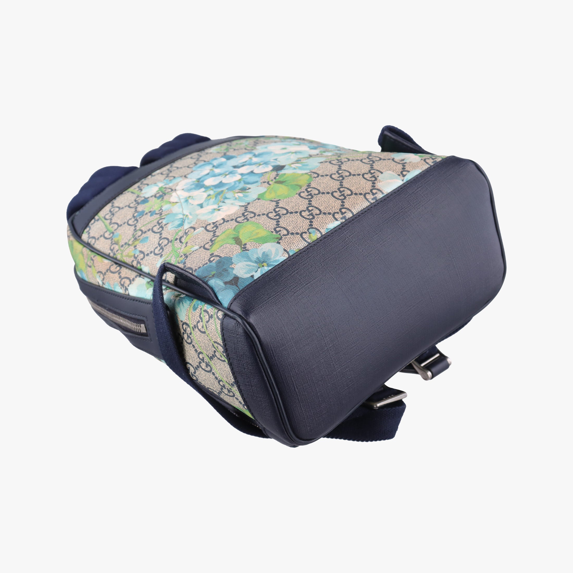 Vintage Gucci GG Blooms Beige×Navy×Multicolor PVC coated canvas 546327 backpack/rucksack | stylenewstar