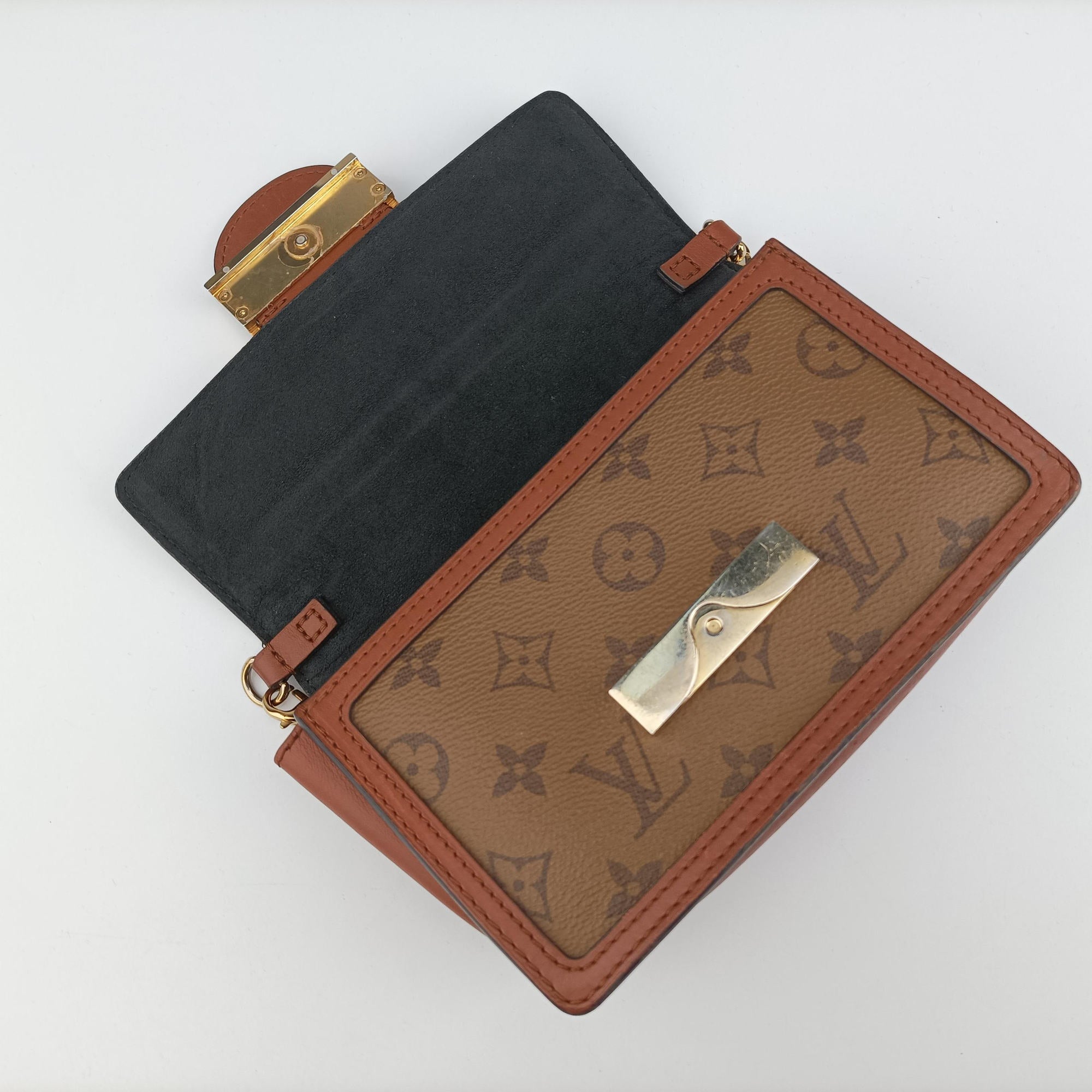 Pre-owned Louis Vuitton Portefeuille Dauphine Brown Monogram Reverse M68746 shoulderbag | stylenewstar