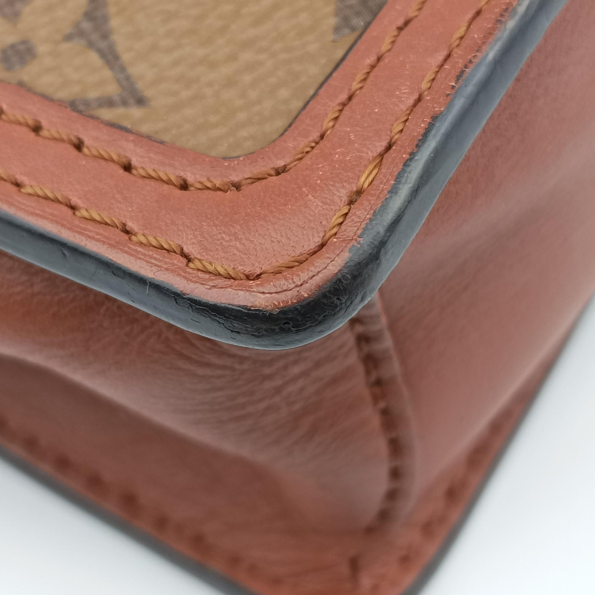 Pre-owned Louis Vuitton Portefeuille Dauphine Brown Monogram Reverse M68746 shoulderbag | stylenewstar