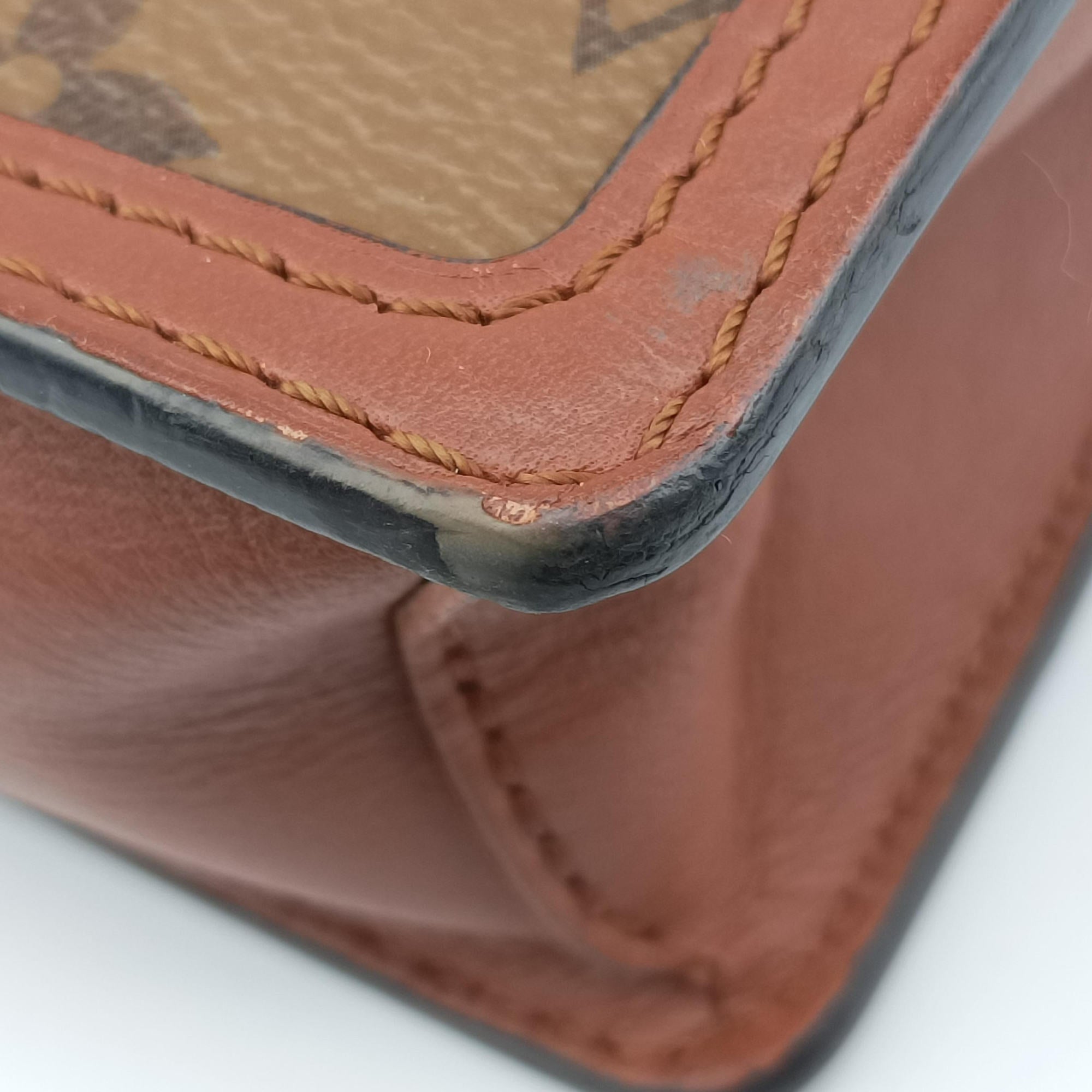 Pre-owned Louis Vuitton Portefeuille Dauphine Brown Monogram Reverse M68746 shoulderbag | stylenewstar