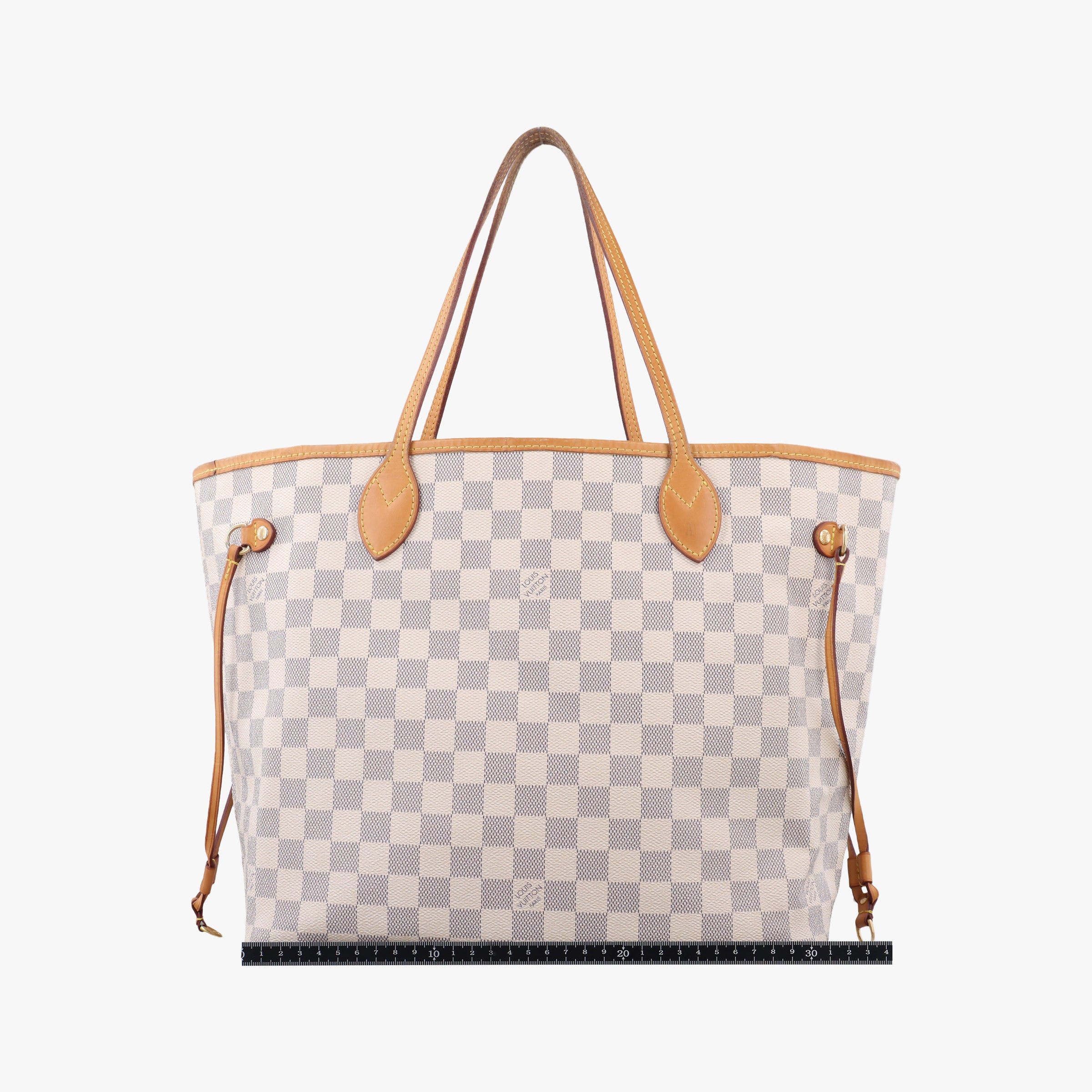 Pre-owned Louis Vuitton Neverfull MM Azur Damier Canvas N51107 handbag | stylenewstar