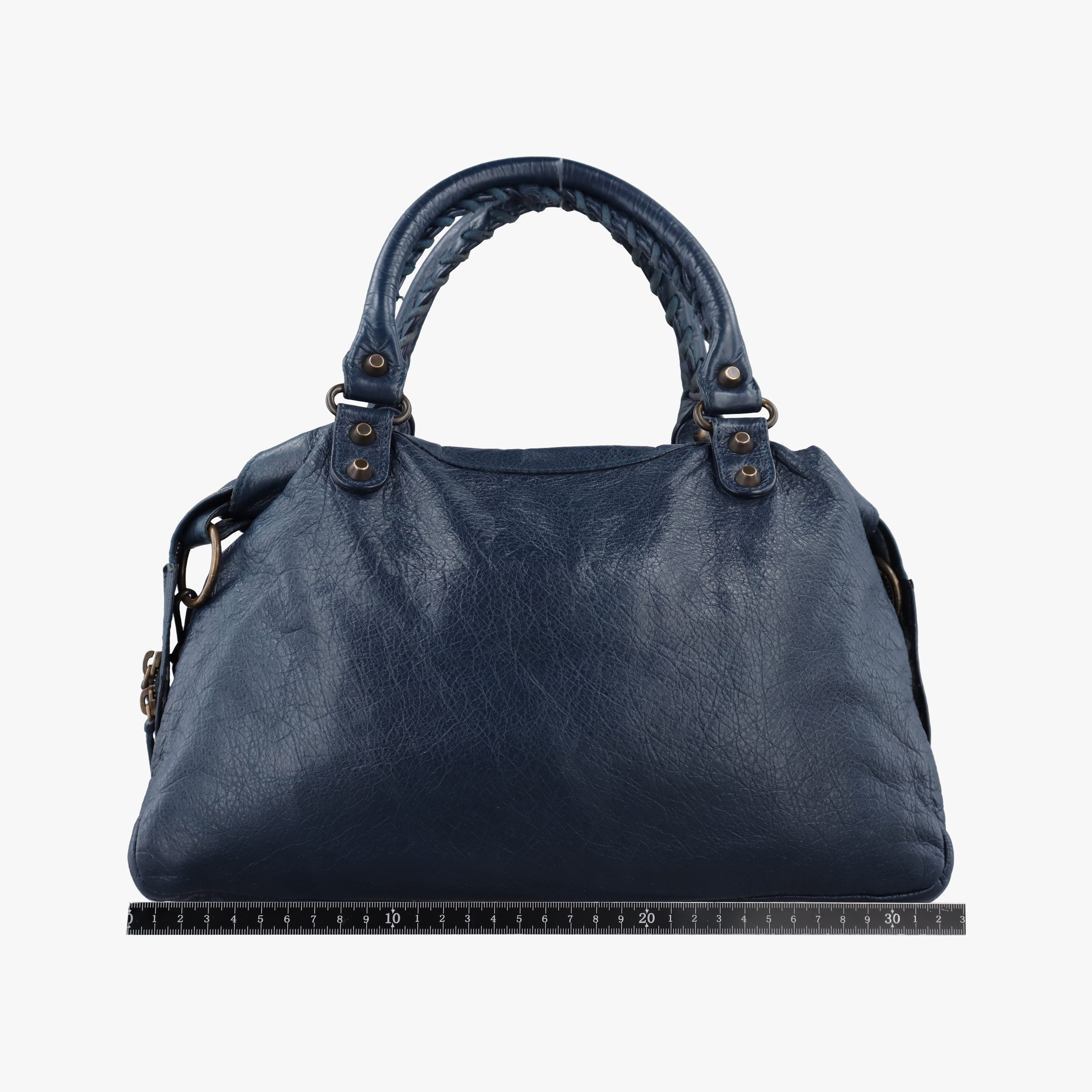 Pre-owned Balenciaga Giant City Navy lambskin  shoulderbag | stylenewstar