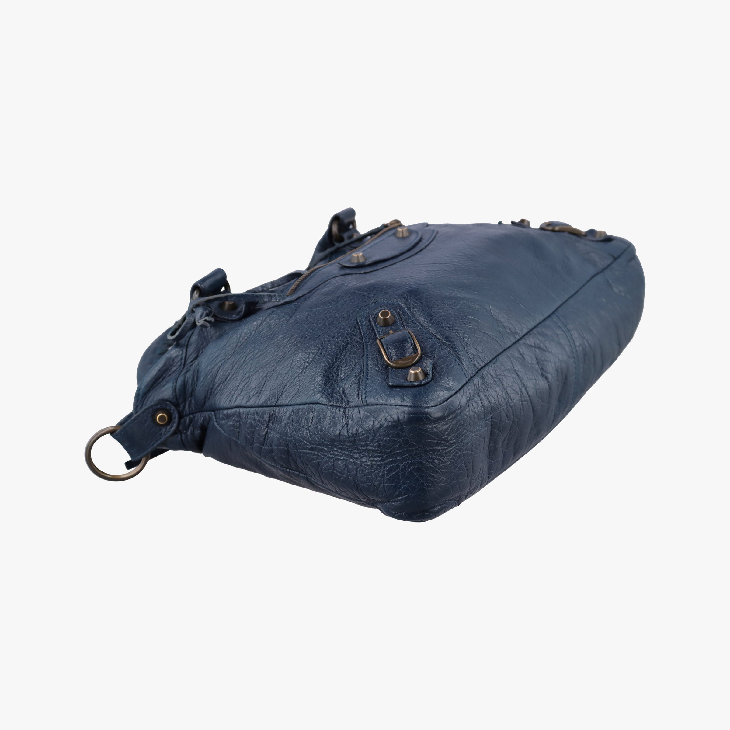 Pre-owned Balenciaga Giant City Navy lambskin  shoulderbag | stylenewstar