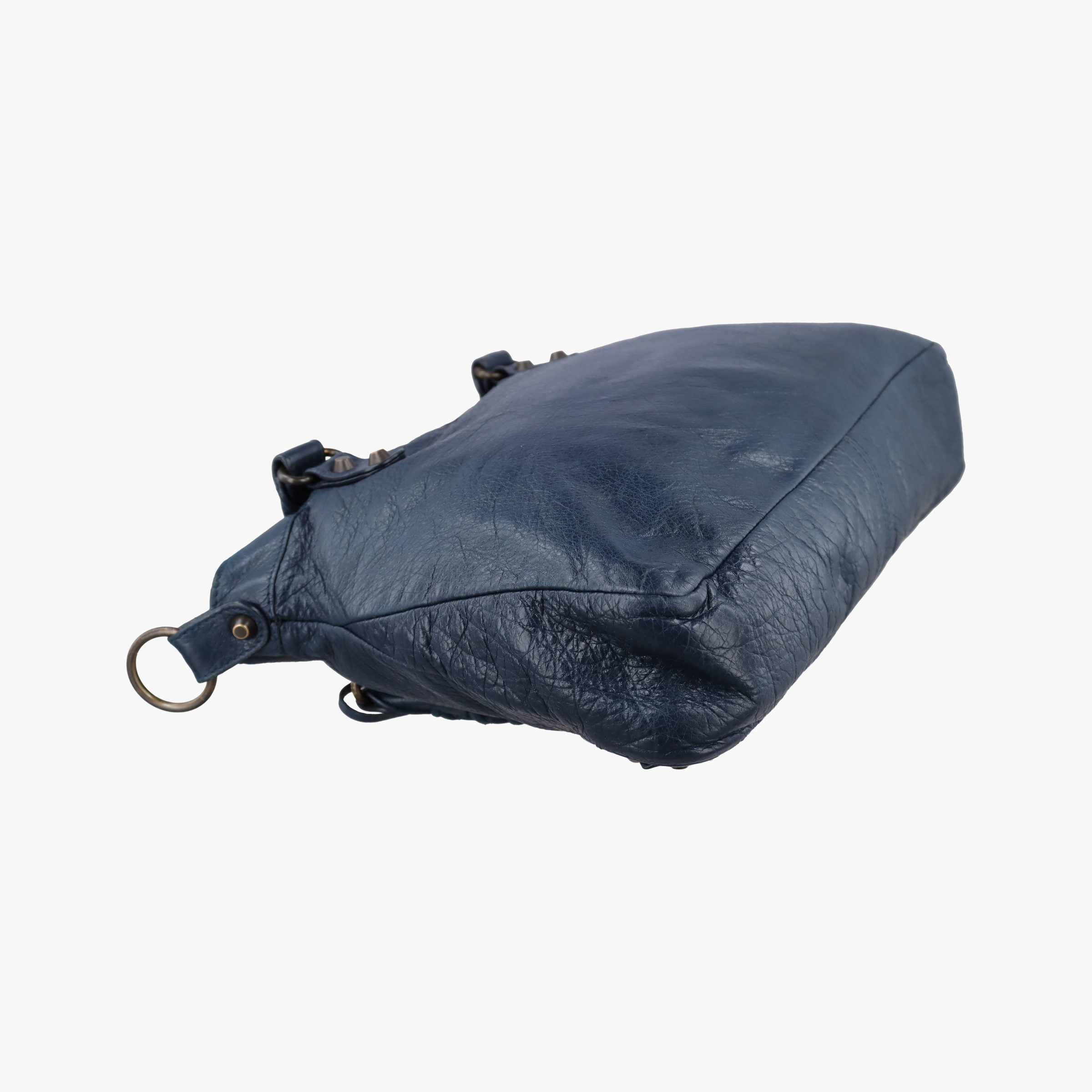 Pre-owned Balenciaga Giant City Navy lambskin  shoulderbag | stylenewstar