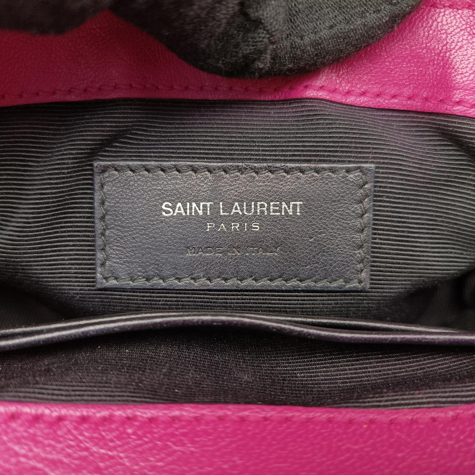 Pre-owned Yves Saint Laurent Baby Chai Rose Leather 399289 shoulderbag | stylenewstar