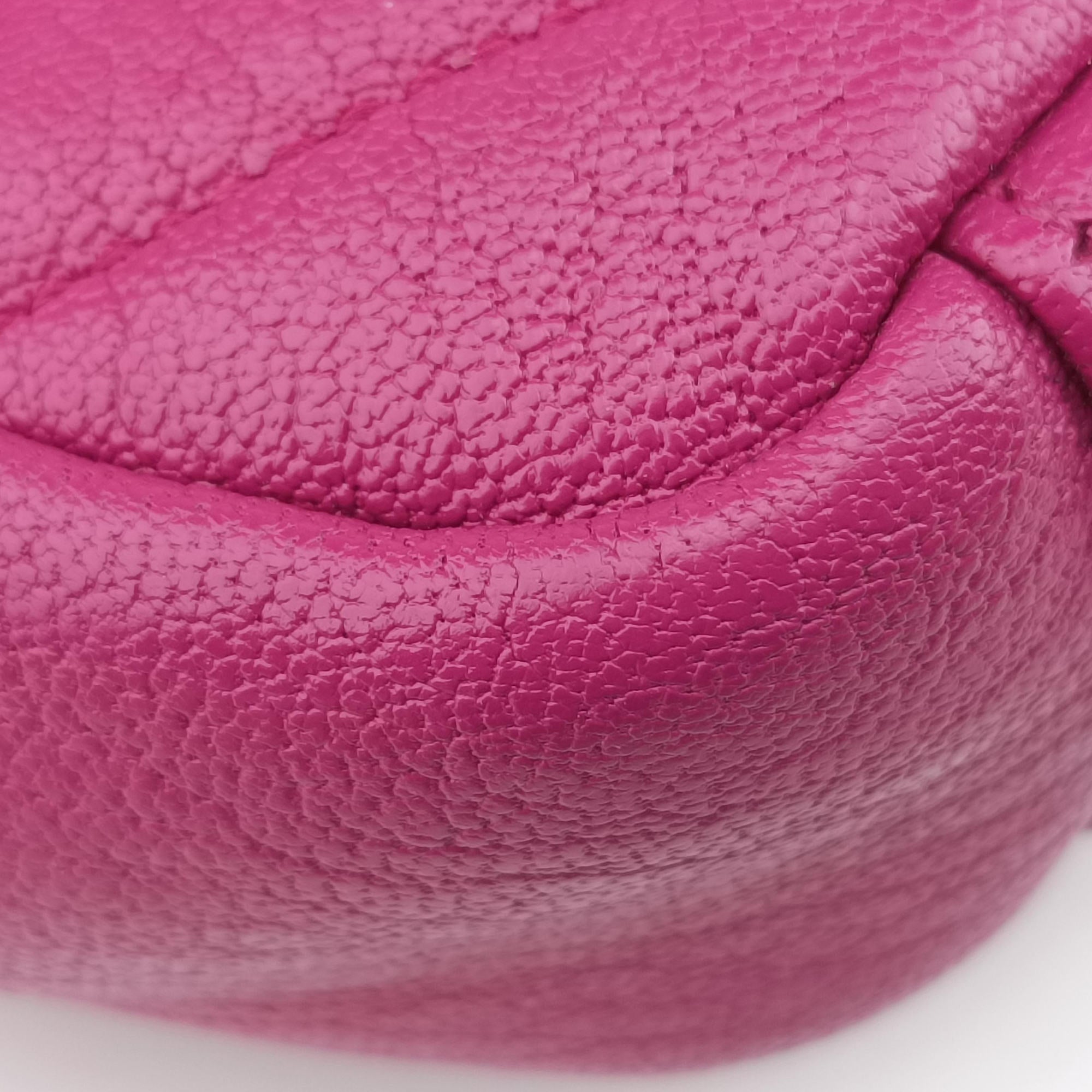 Pre-owned Yves Saint Laurent Baby Chai Rose Leather 399289 shoulderbag | stylenewstar