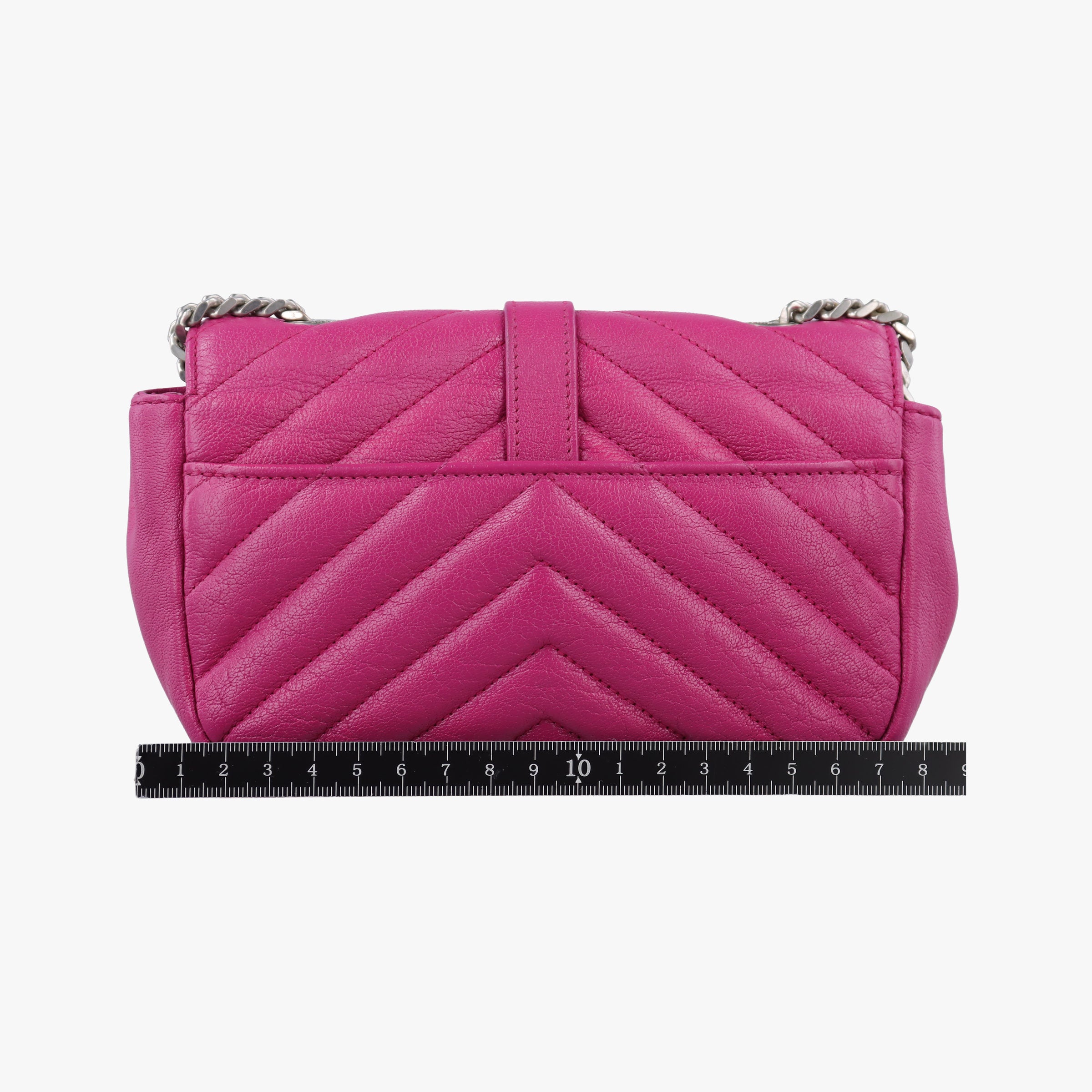 Pre-owned Yves Saint Laurent Baby Chai Rose Leather 399289 shoulderbag | stylenewstar