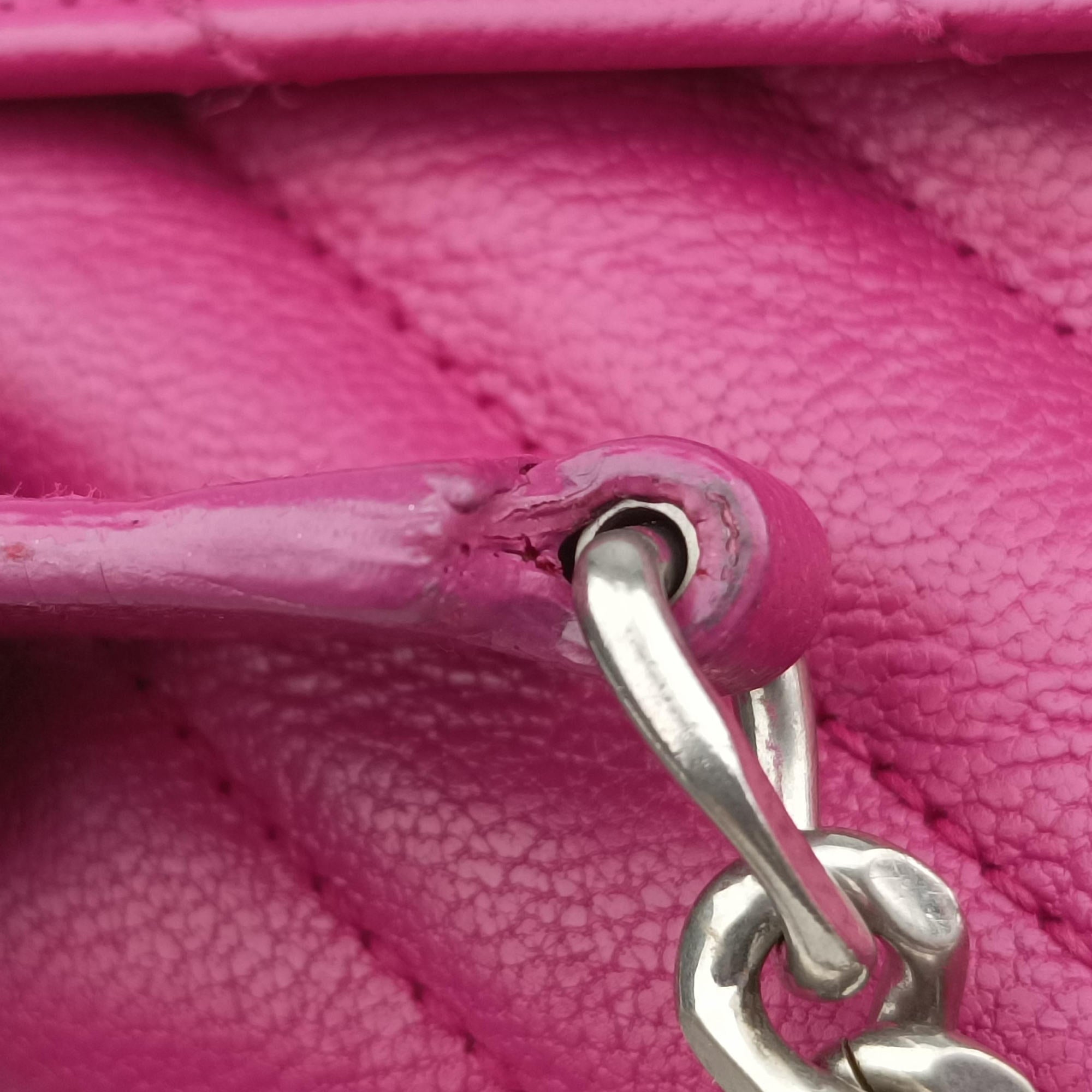 Pre-owned Yves Saint Laurent Baby Chai Rose Leather 399289 shoulderbag | stylenewstar